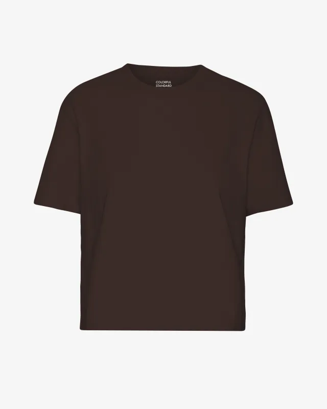 Organic Boxy Crop Tee - Coffee Brown sold by Colorful Standard
