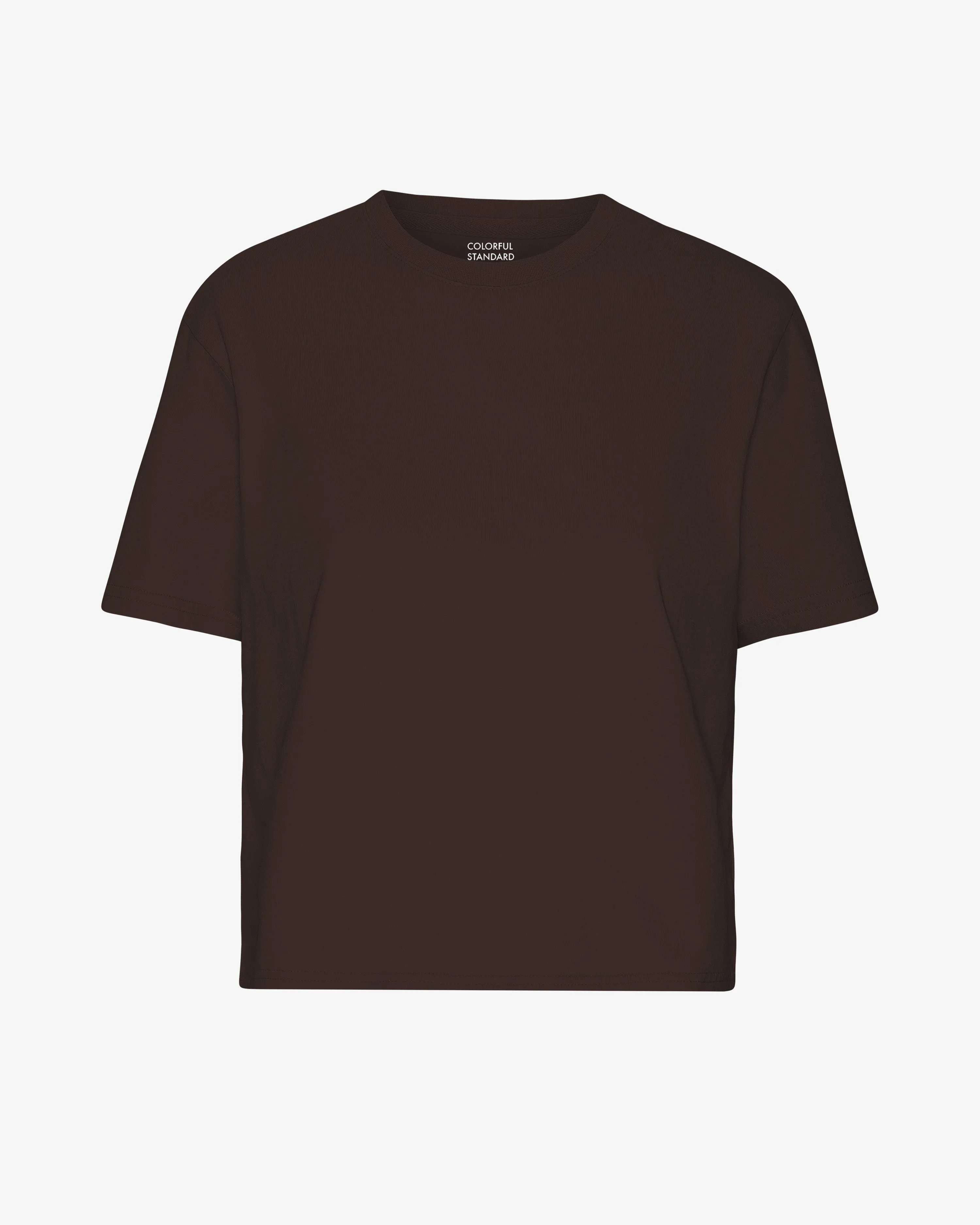 Organic Boxy Crop Tee - Coffee Brown sold by Colorful Standard