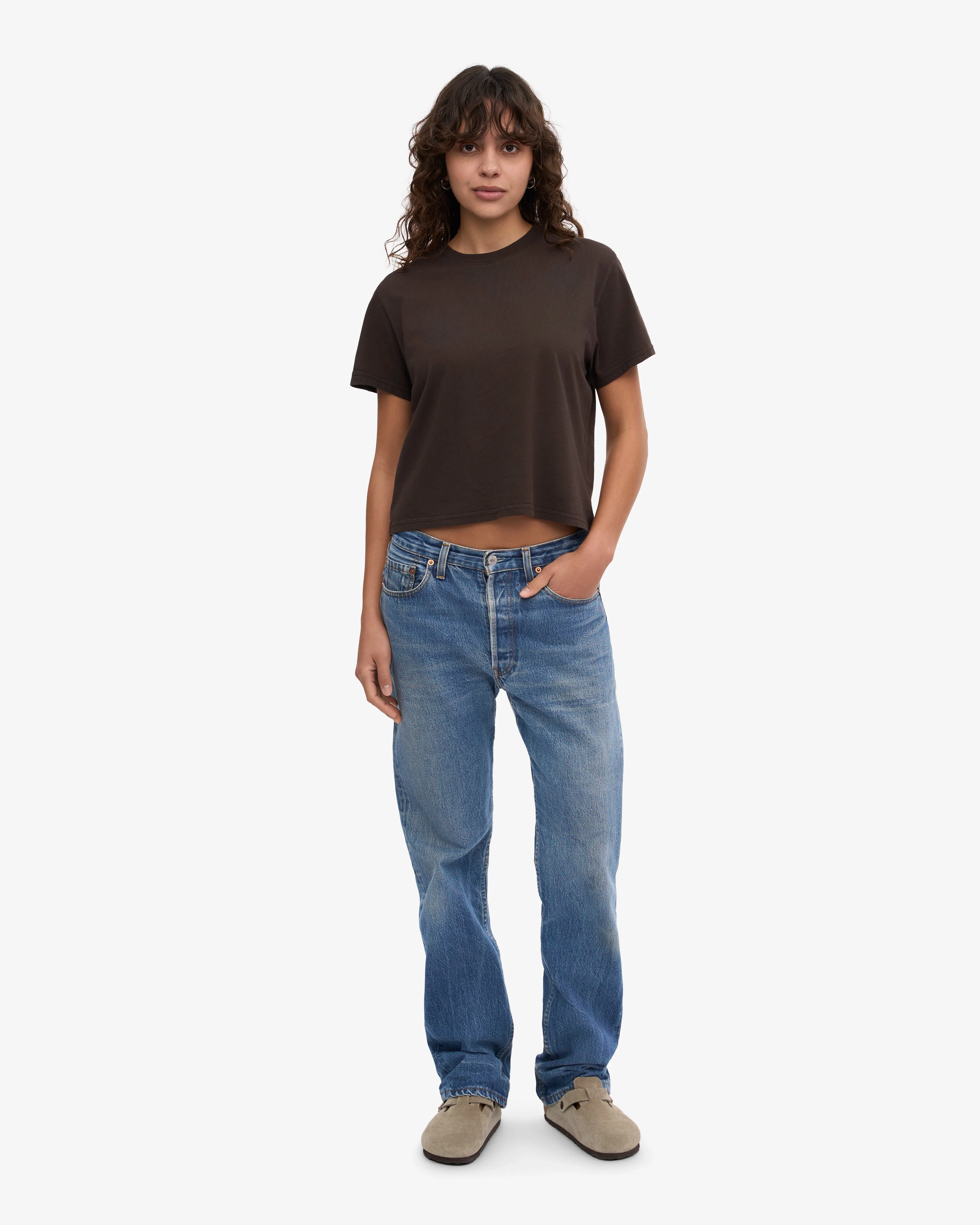 Organic Boxy Crop Tee - Coffee Brown sold by Colorful Standard product image thumbnail 5