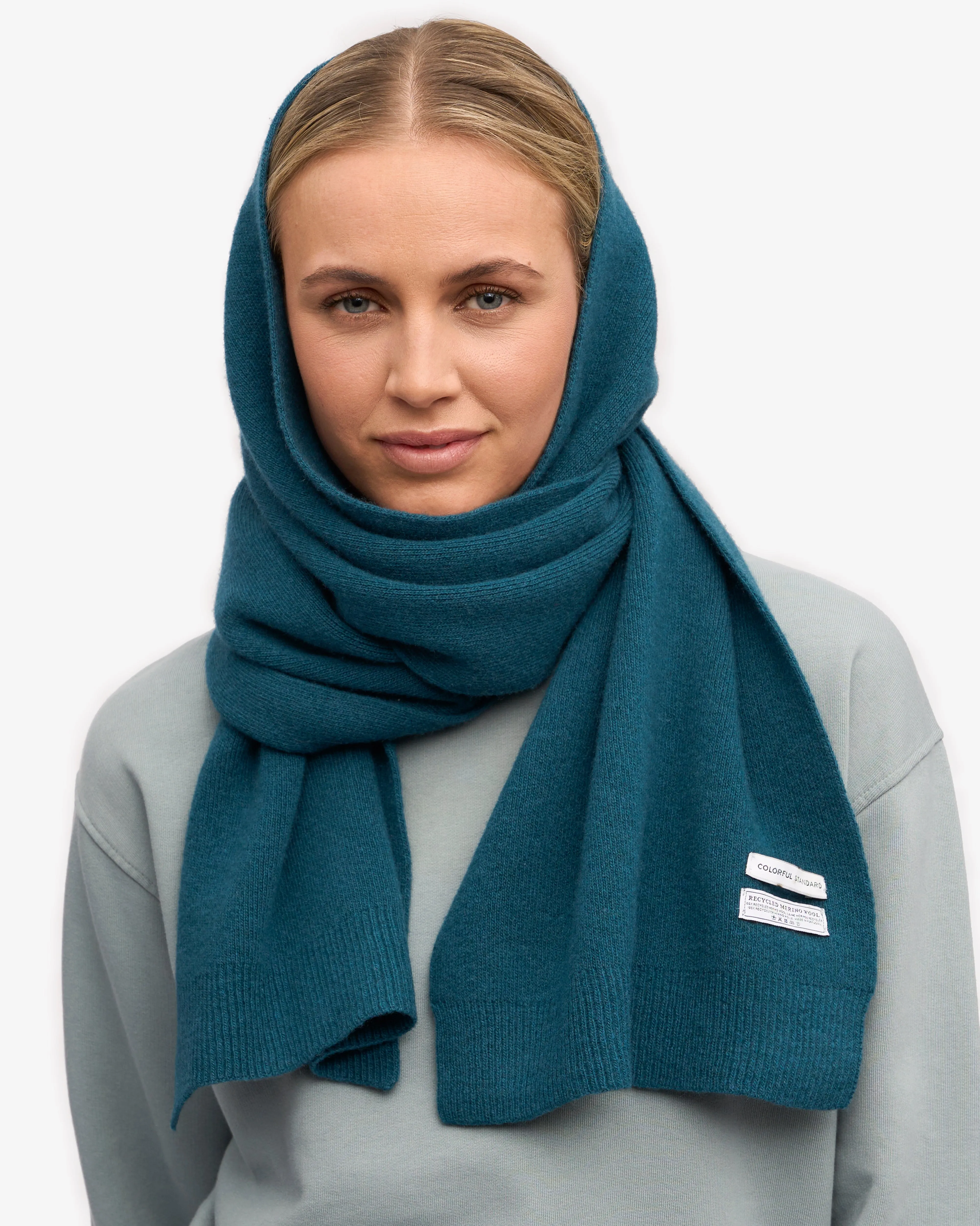 Merino Wool Scarf - Ocean Green sold by Colorful Standard product image thumbnail 4