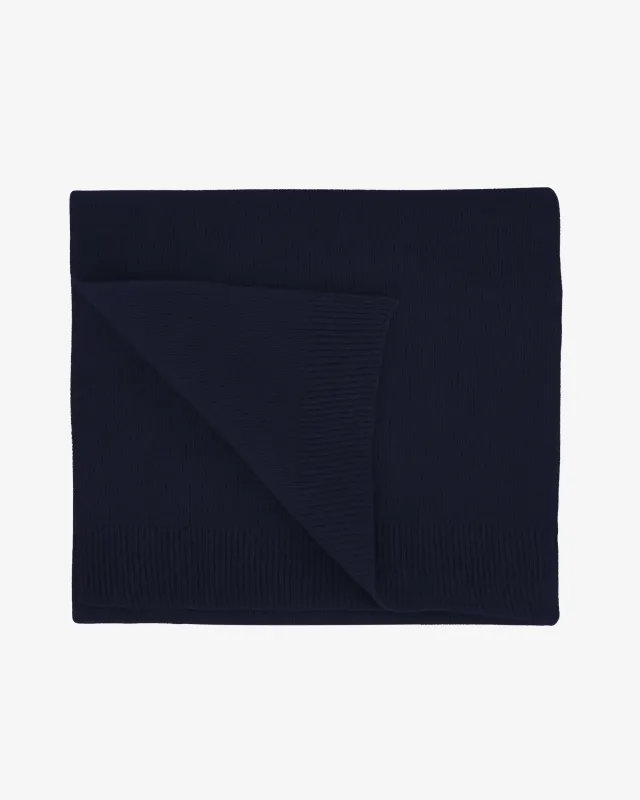 Merino Wool Scarf - Navy Blue made by Colorful Standard
