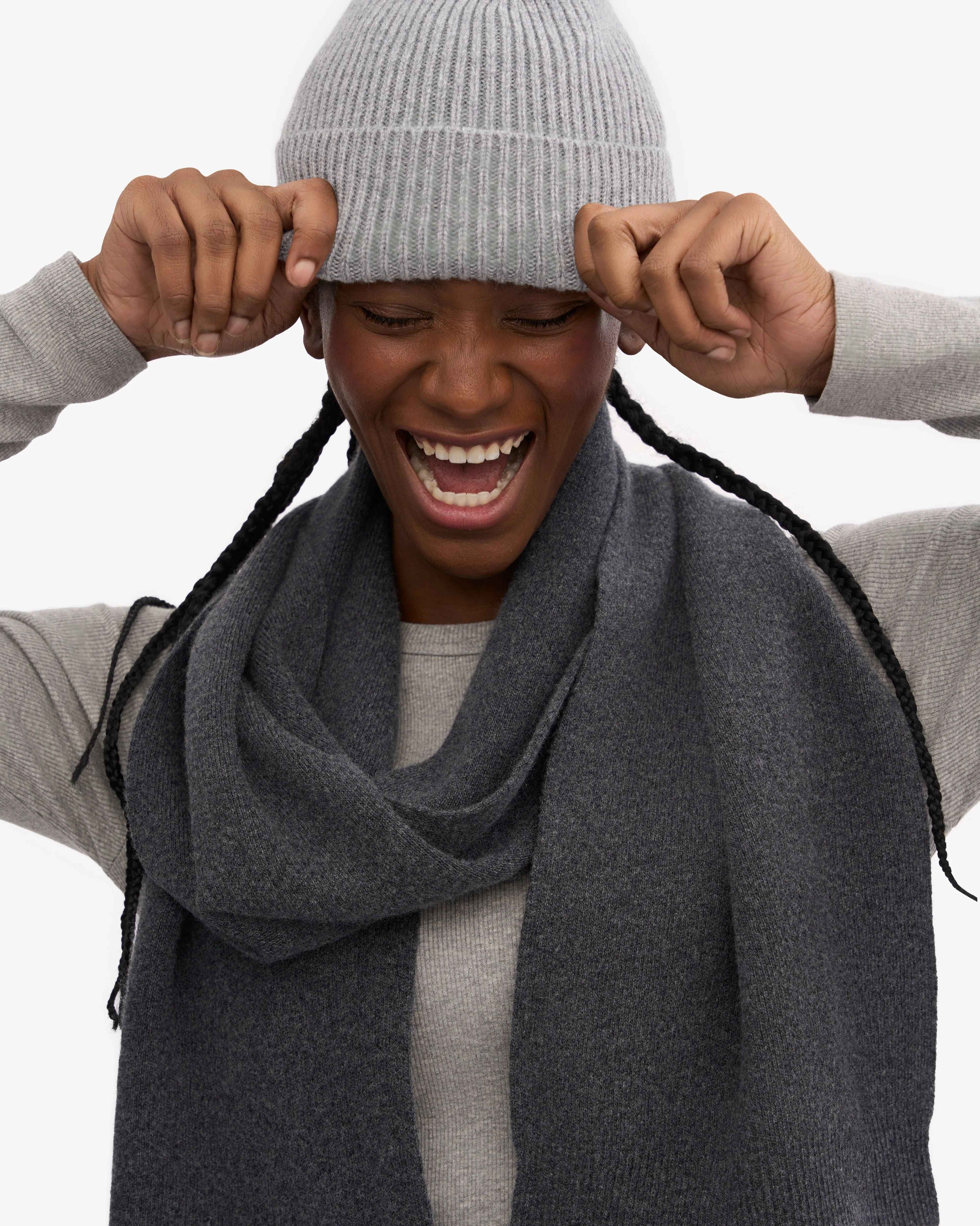 Merino Wool Scarf - Lava Grey sold by Colorful Standard product image thumbnail 4