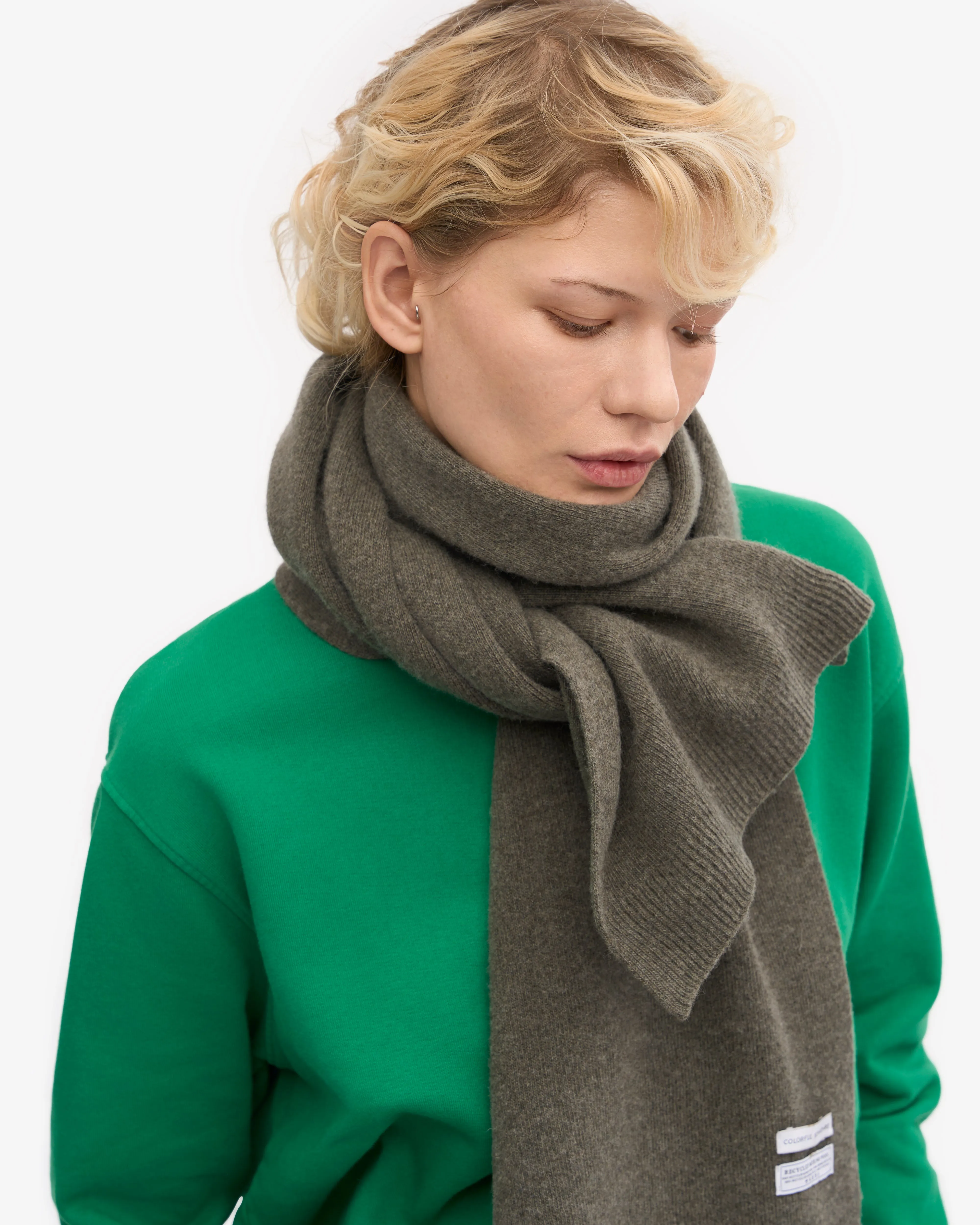 Merino Wool Scarf - Dusty Olive sold by Colorful Standard product image thumbnail 4