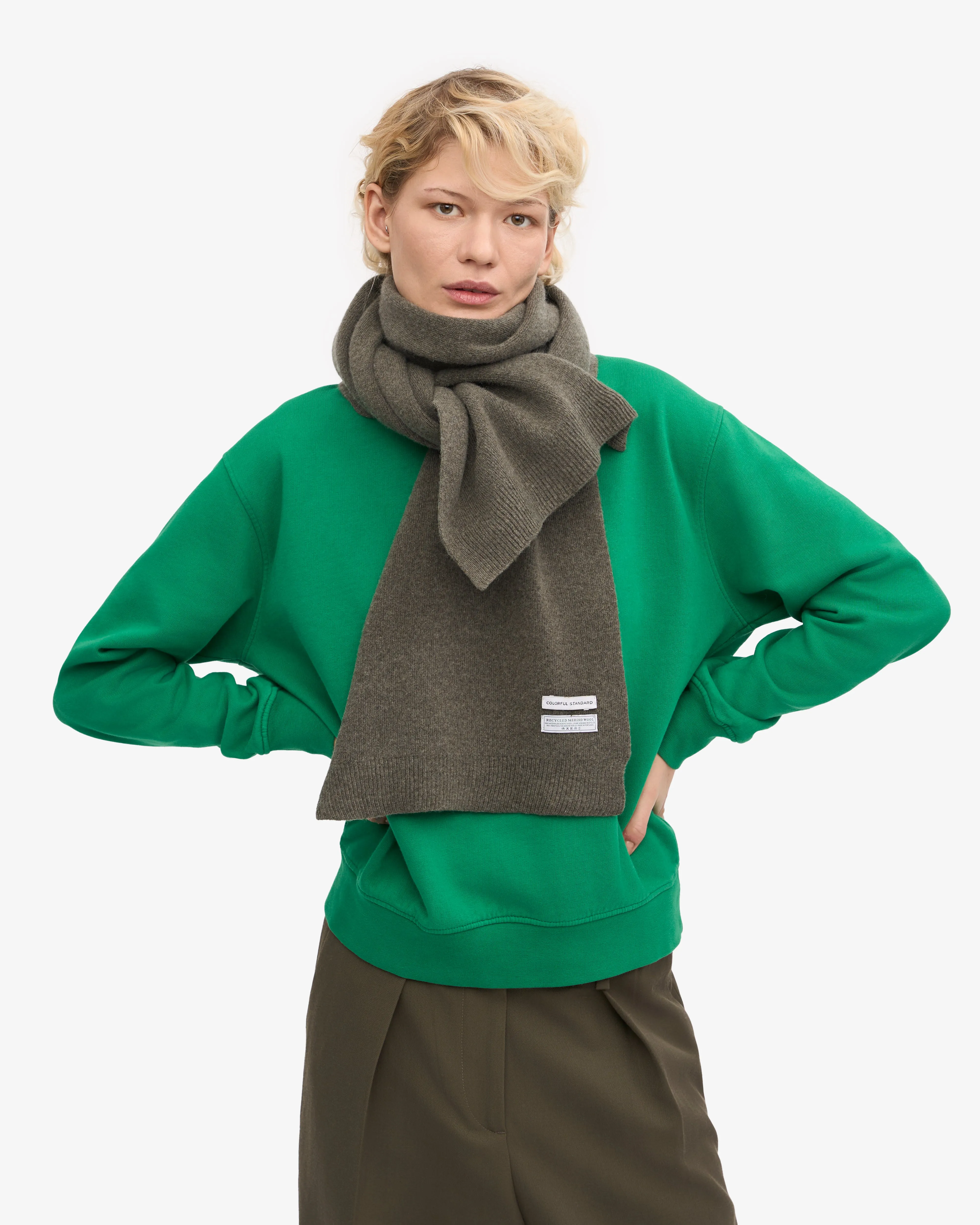 Merino Wool Scarf - Dusty Olive sold by Colorful Standard product image thumbnail 3