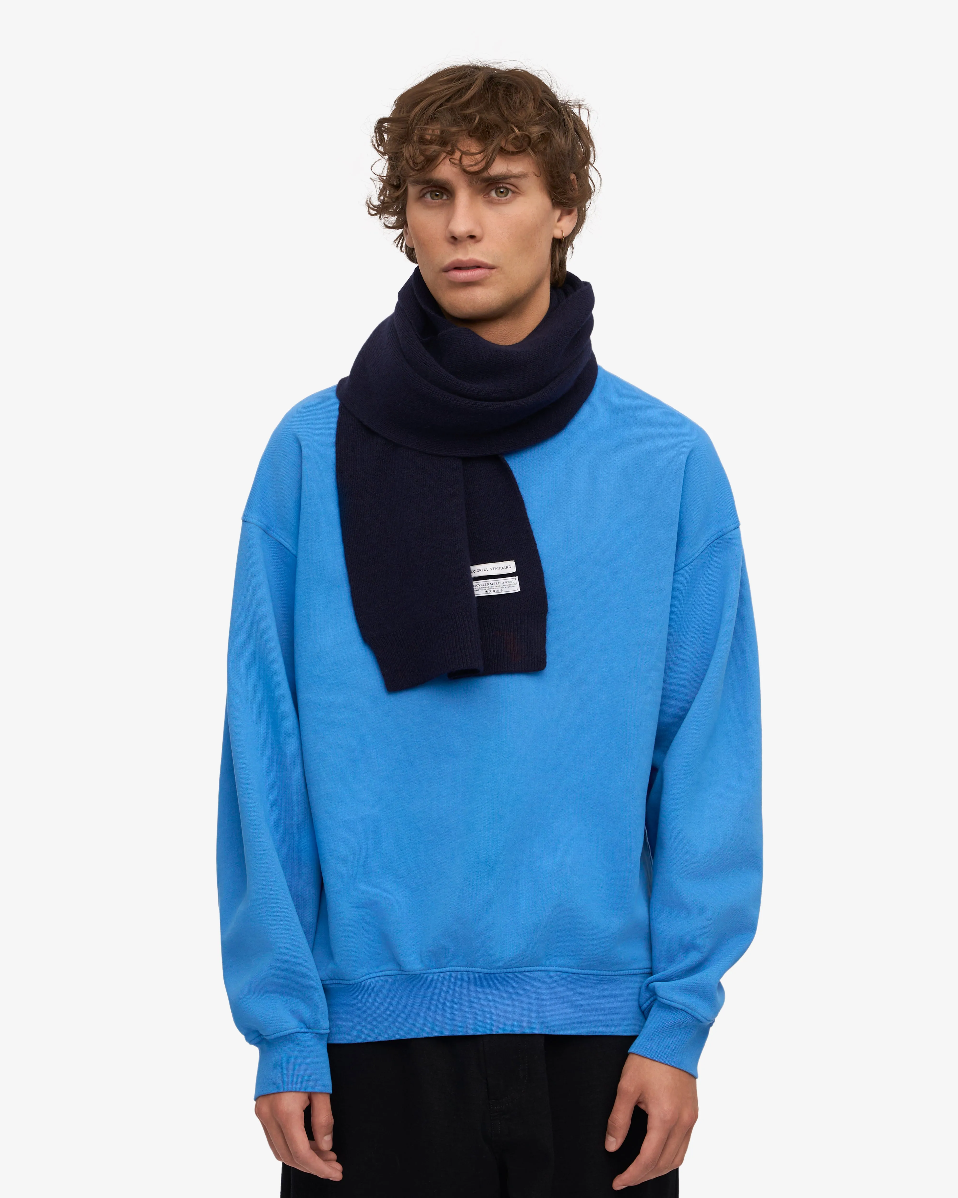Merino Wool Scarf - Navy Blue sold by Colorful Standard product image thumbnail 2
