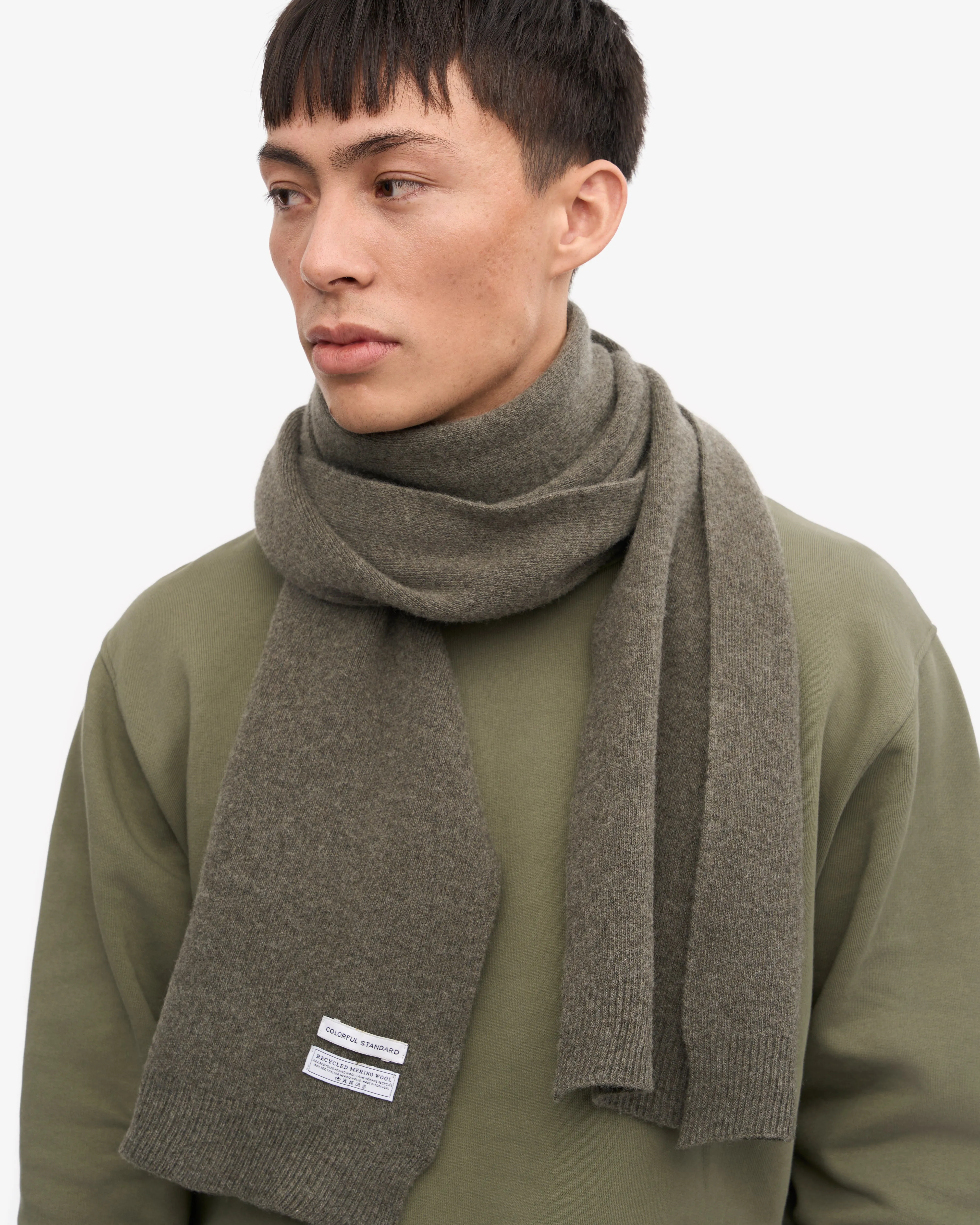 Merino Wool Scarf - Dusty Olive sold by Colorful Standard product image thumbnail 4