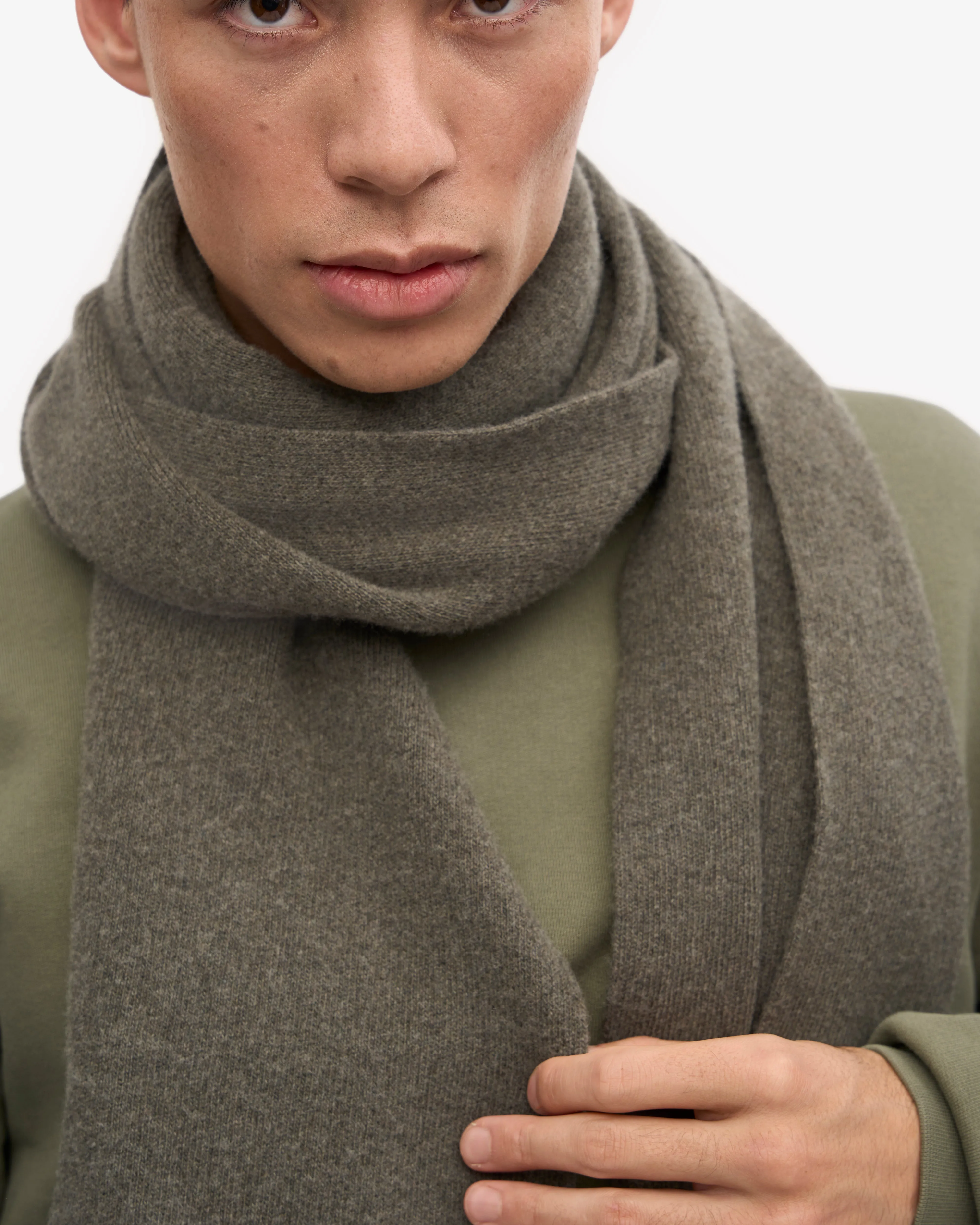 Merino Wool Scarf - Dusty Olive sold by Colorful Standard product image thumbnail 5