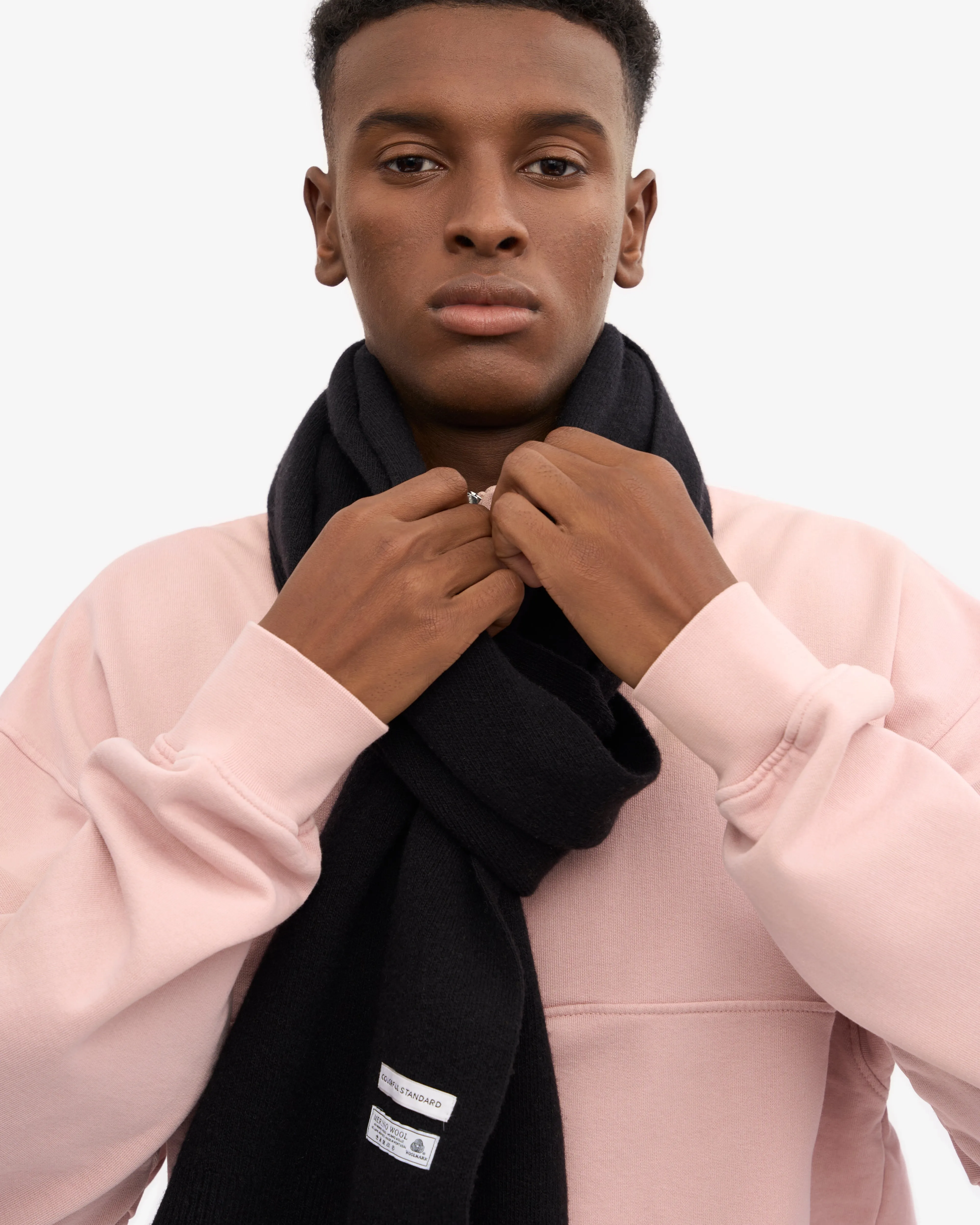 Merino Wool Scarf - Deep Black sold by Colorful Standard product image thumbnail 4