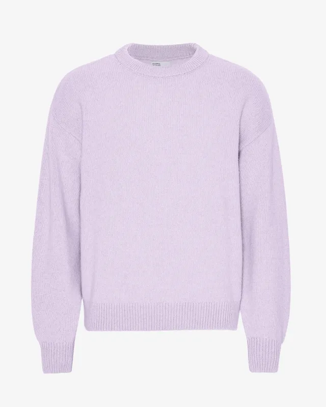 Oversized Merino Wool Crew - Soft Lavender sold by Colorful Standard