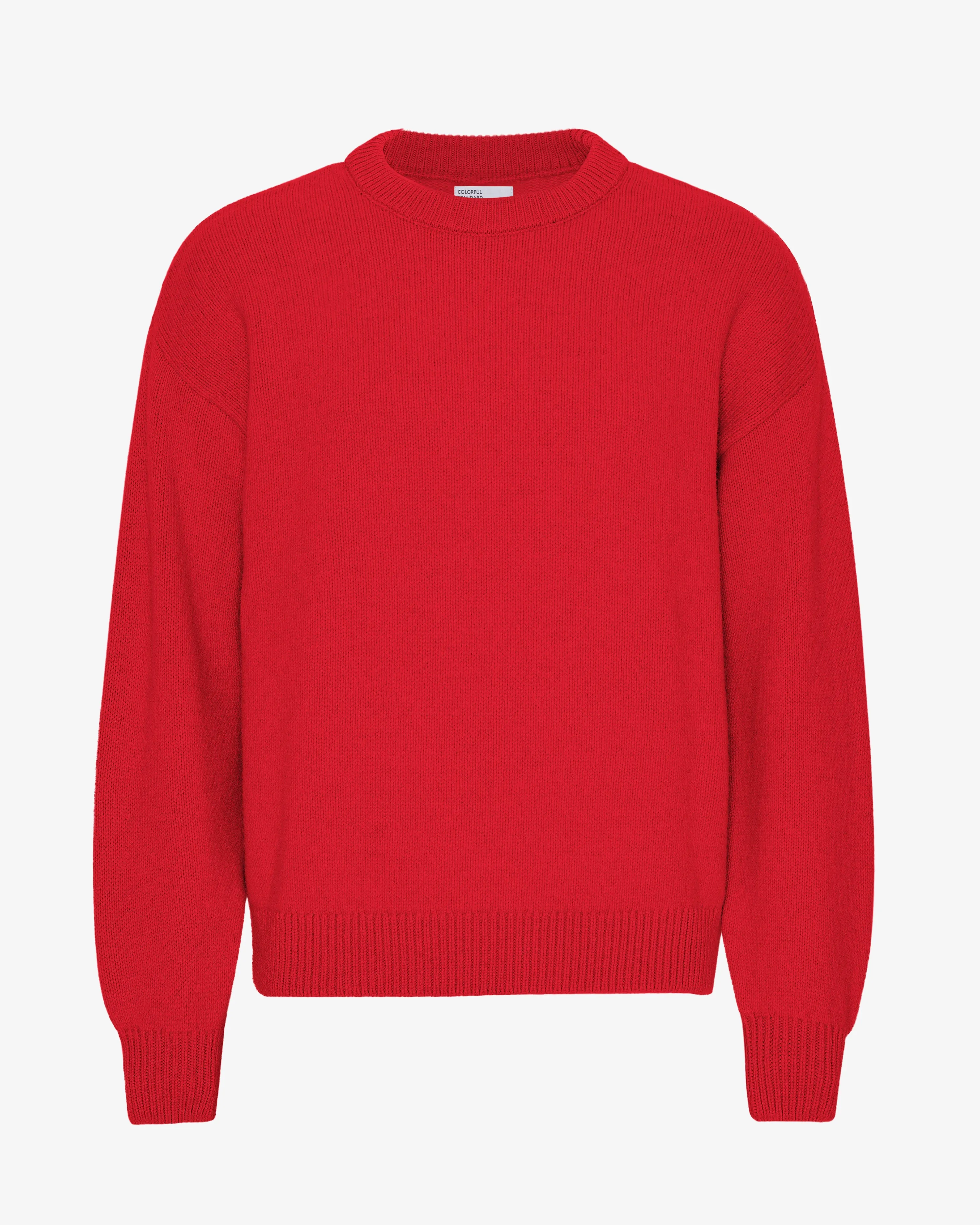 Oversized Merino Wool Crew - Scarlet Red sold by Colorful Standard