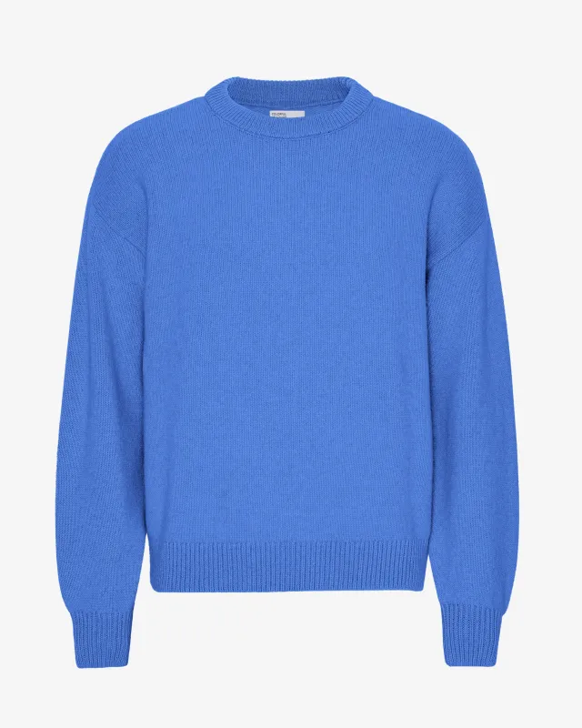 Oversized Merino Wool Crew - Pacific Blue sold by Colorful Standard