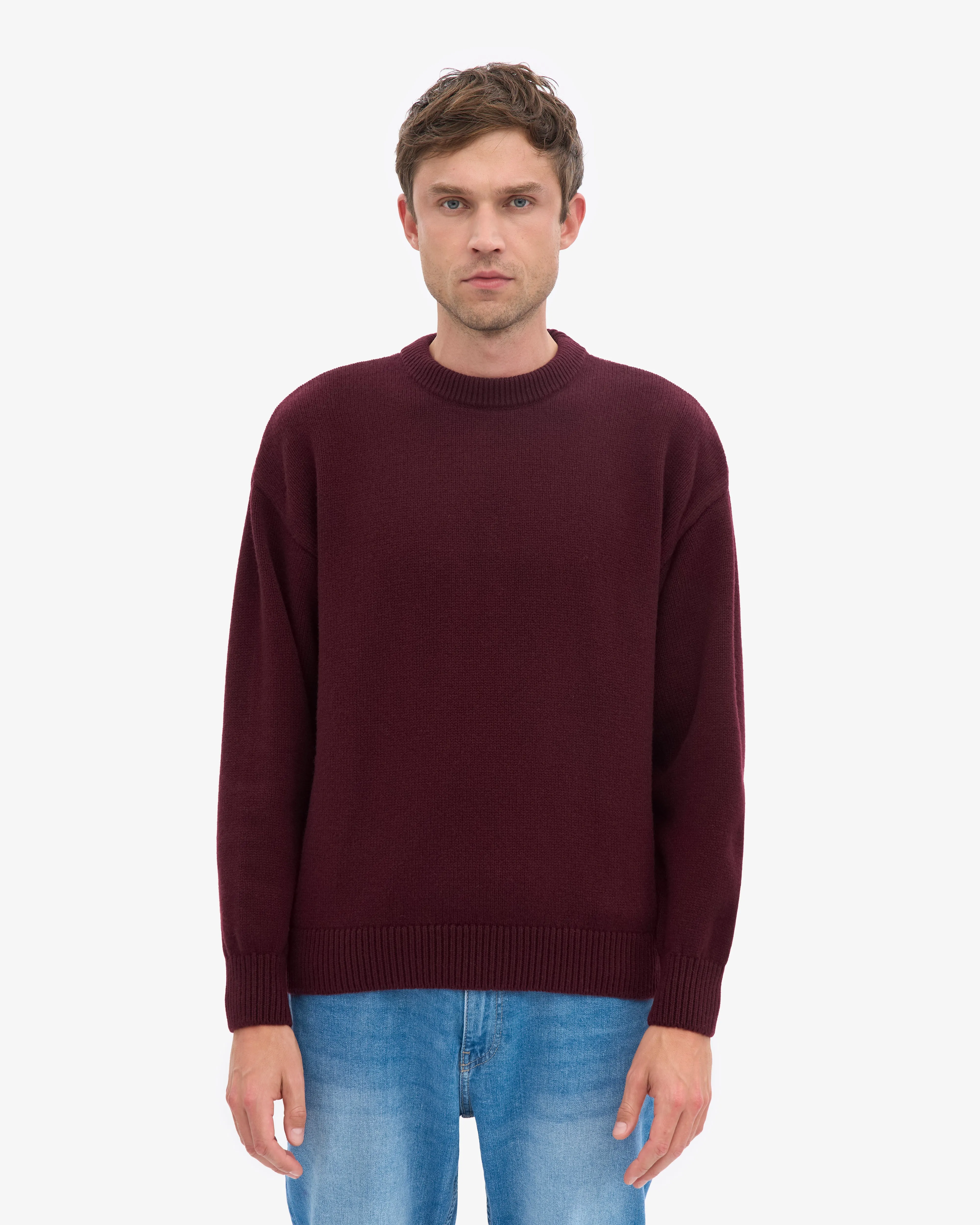 Oversized Merino Wool Crew - Oxblood Red sold by Colorful Standard product image thumbnail 2