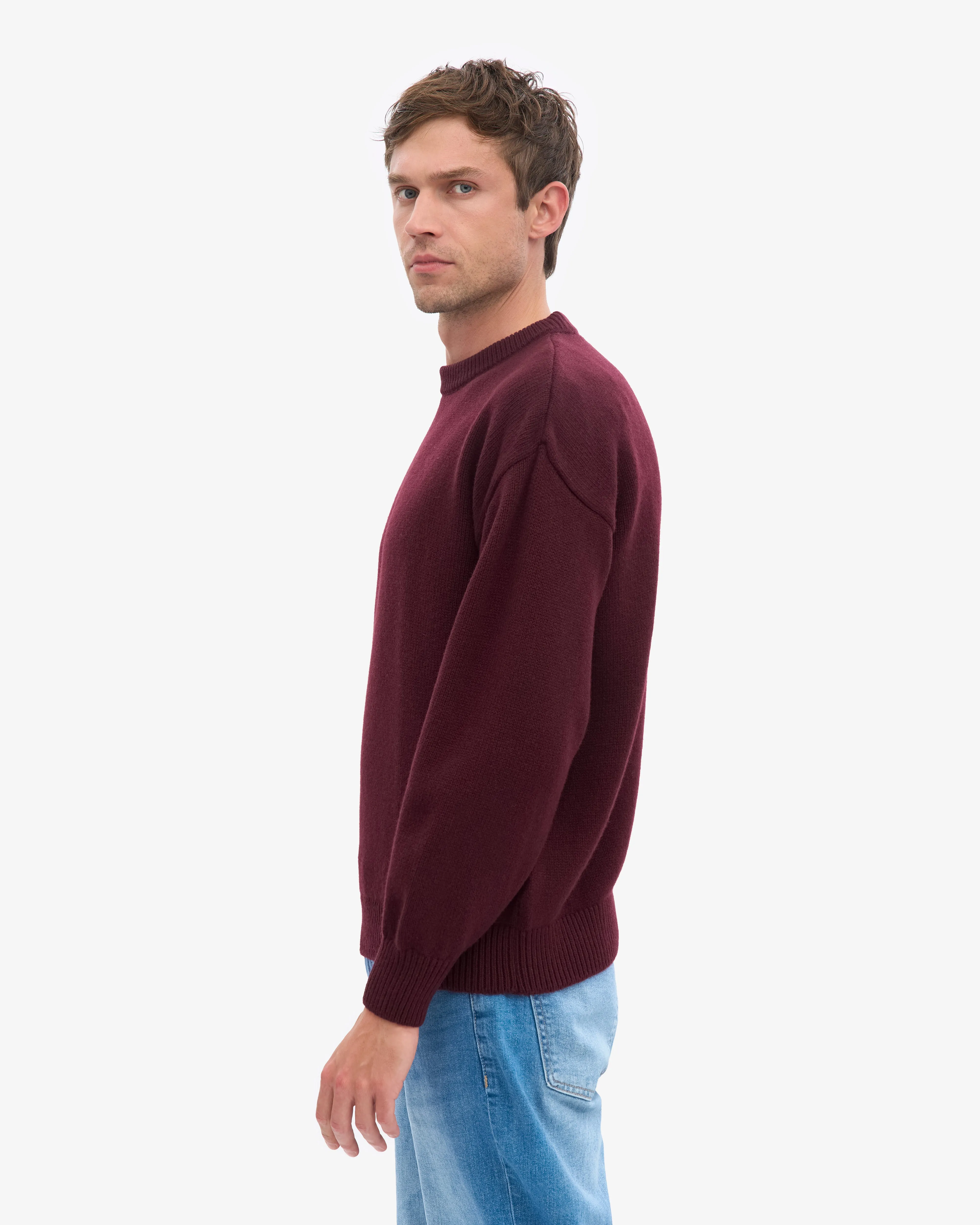 Oversized Merino Wool Crew - Oxblood Red sold by Colorful Standard product image thumbnail 3