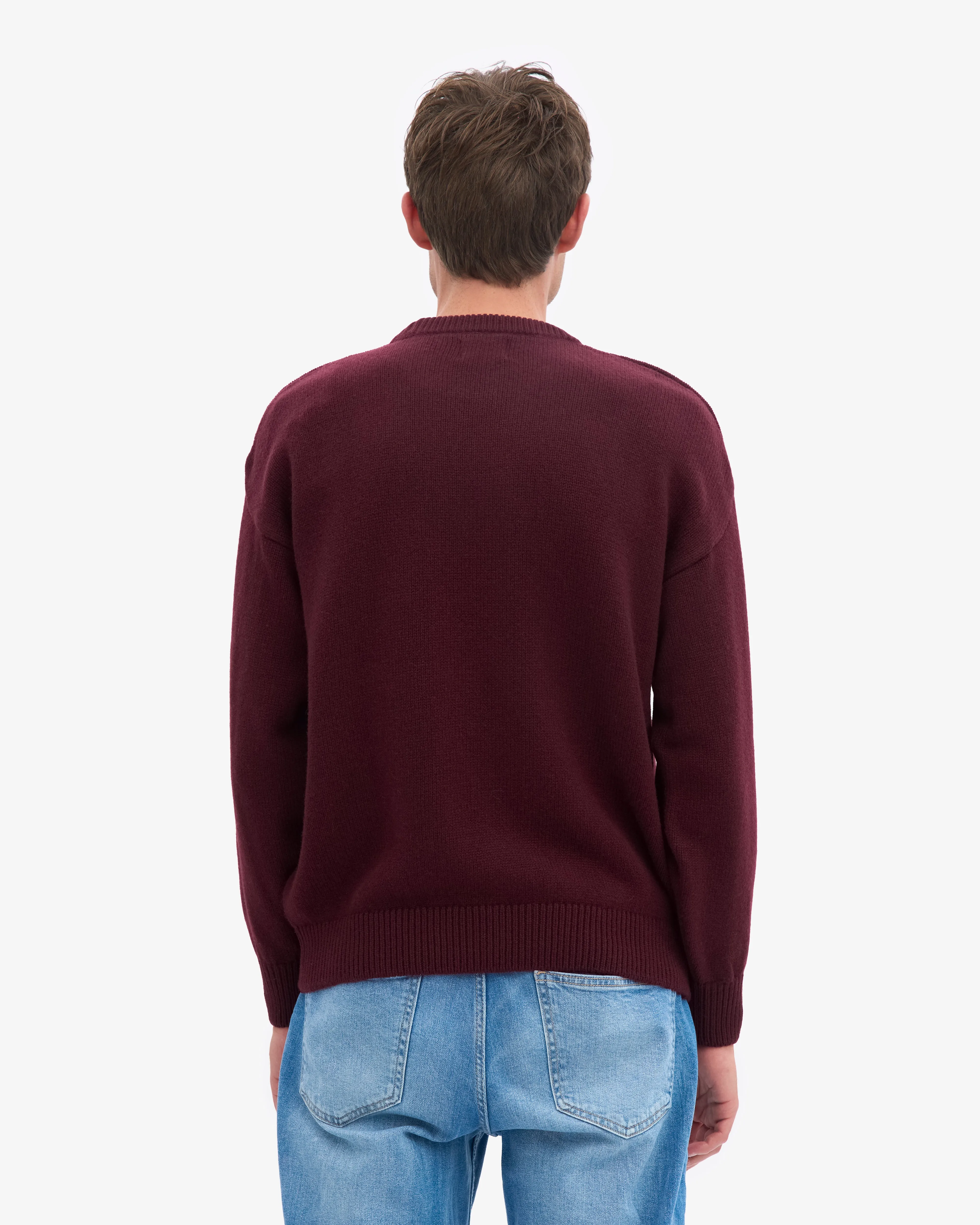 Oversized Merino Wool Crew - Oxblood Red sold by Colorful Standard product image thumbnail 4