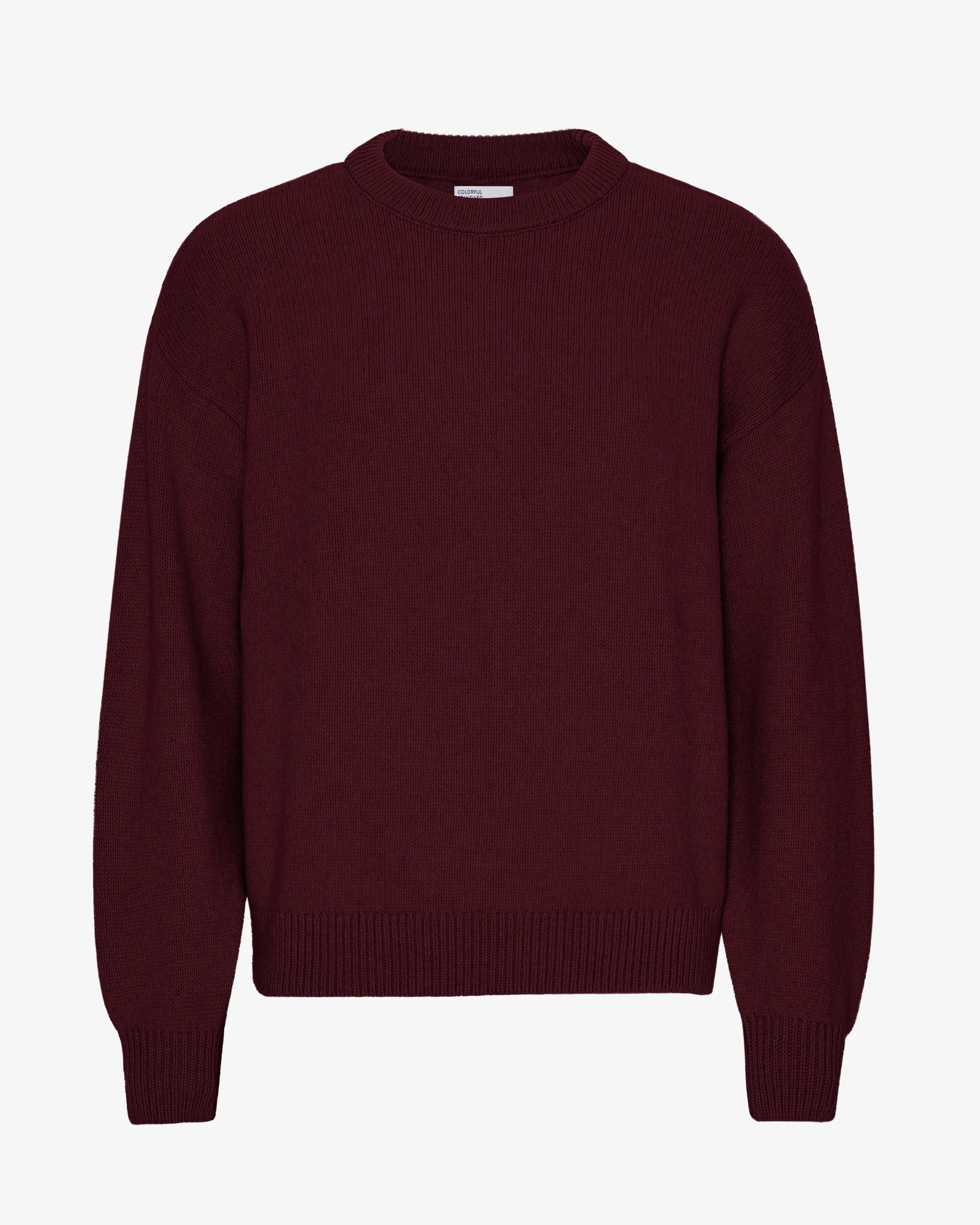 Oversized Merino Wool Crew - Oxblood Red sold by Colorful Standard