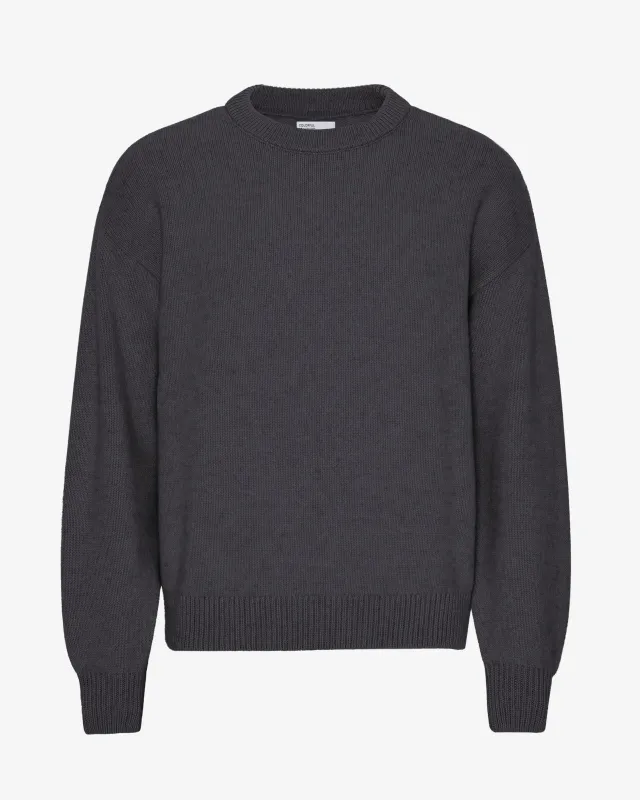 Oversized Merino Wool Crew - Lava Grey sold by Colorful Standard