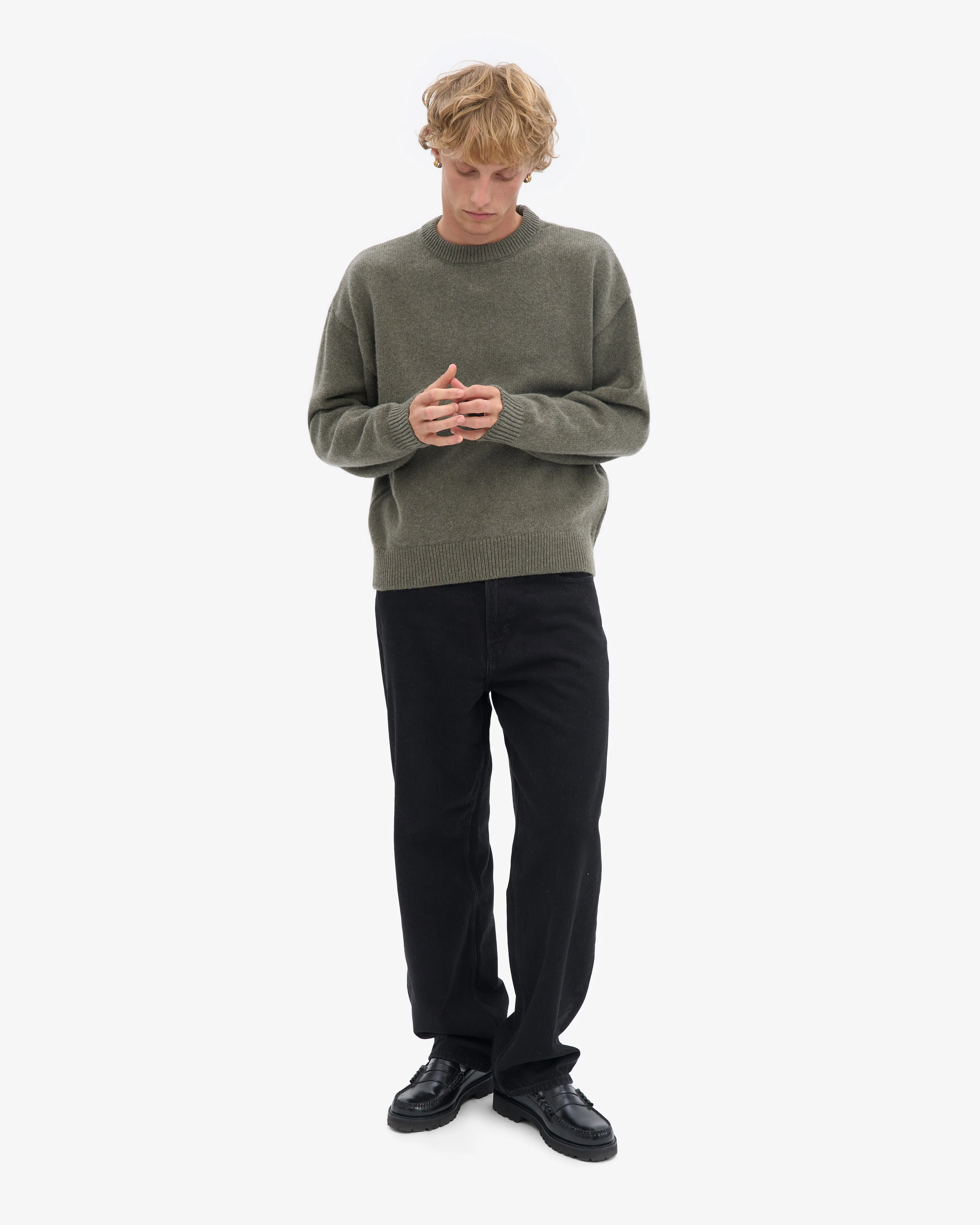 Oversized Merino Wool Crew - Dusty Olive sold by Colorful Standard product image thumbnail 5