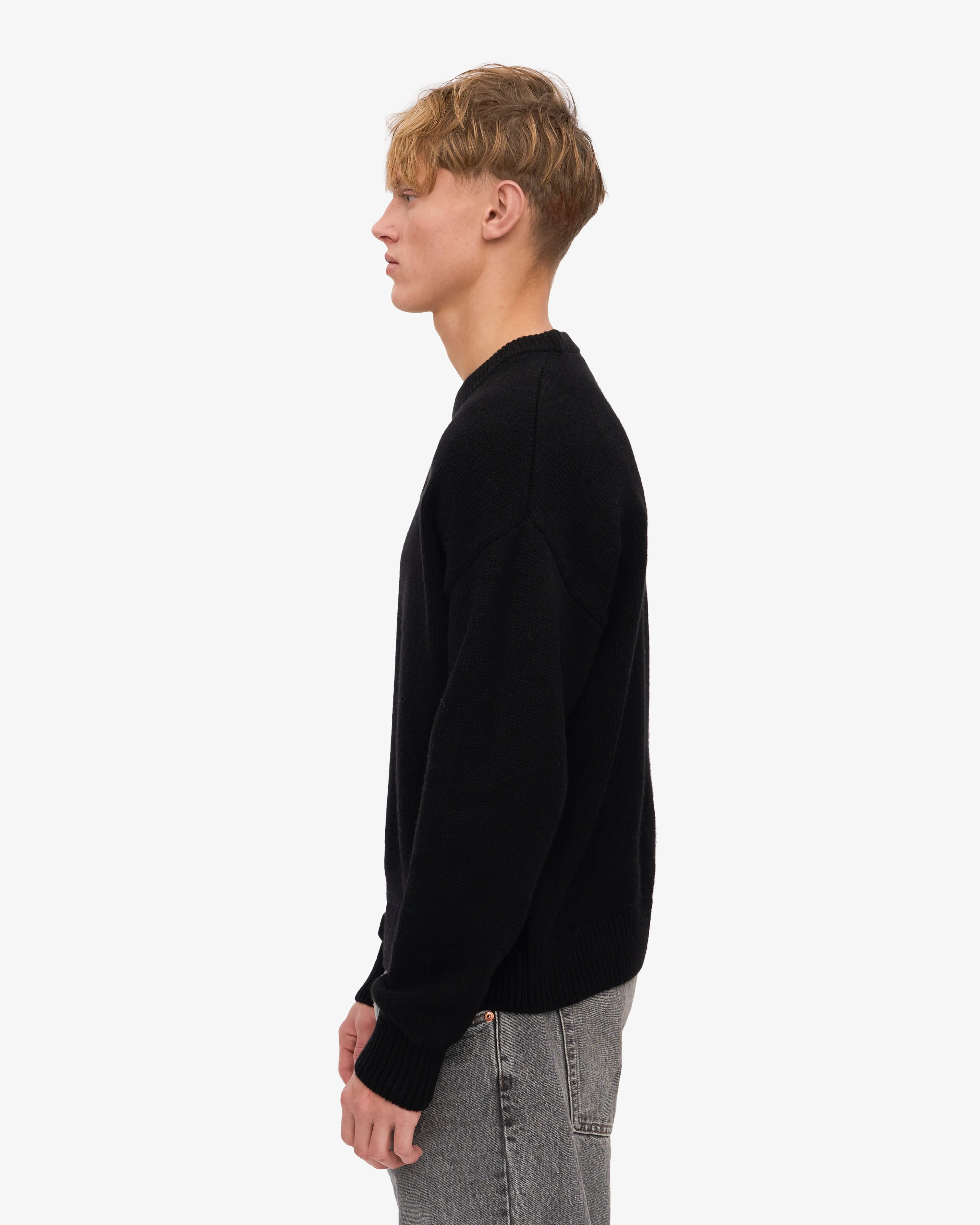 Oversized Merino Wool Crew - Deep Black sold by Colorful Standard product image thumbnail 3
