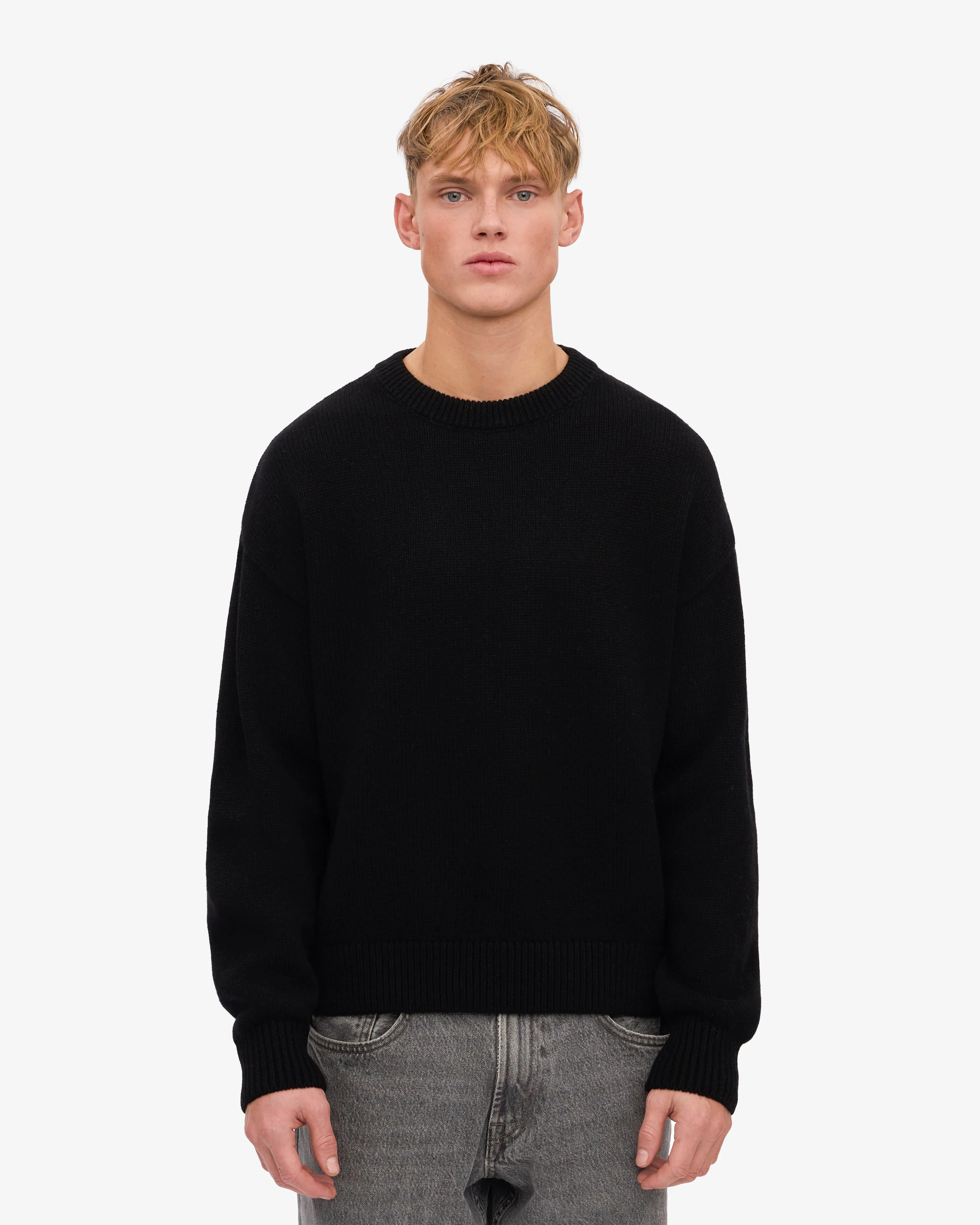 Oversized Merino Wool Crew - Deep Black sold by Colorful Standard product image thumbnail 2