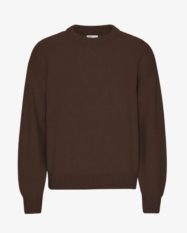 Oversized Merino Wool Crew - Coffee Brown sold by Colorful Standard