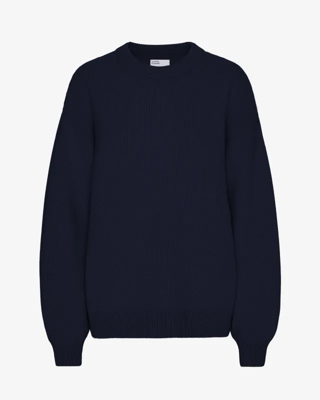 Oversized Merino Wool Crew - Navy Blue sold by Colorful Standard