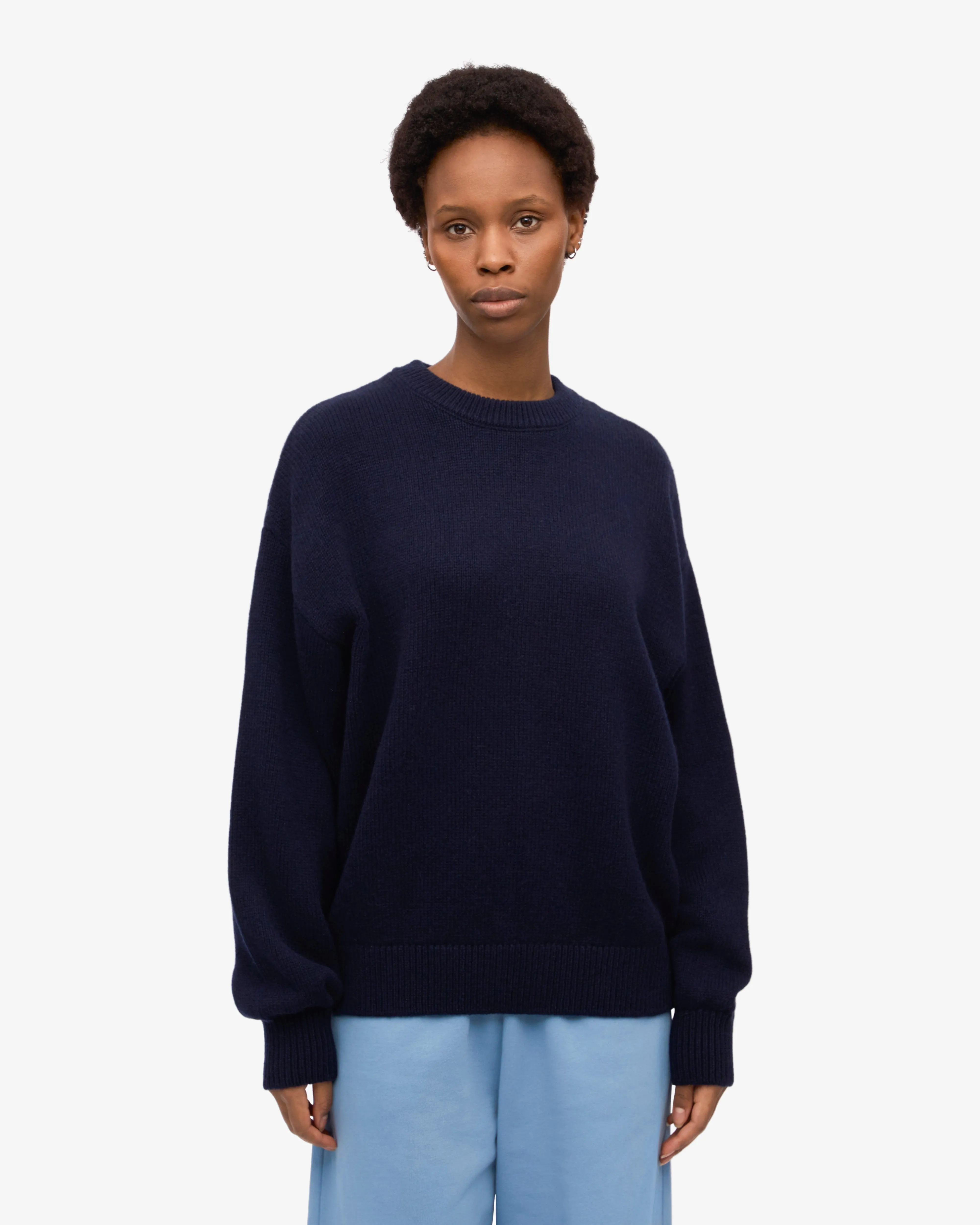 Oversized Merino Wool Crew - Navy Blue sold by Colorful Standard product image thumbnail 2
