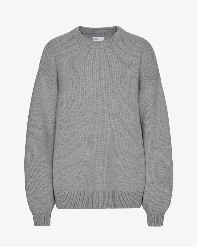 Oversized Merino Wool Crew - Heather Grey sold by Colorful Standard