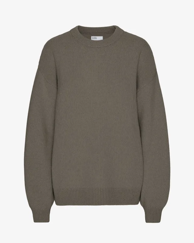 Oversized Merino Wool Crew - Dusty Olive sold by Colorful Standard