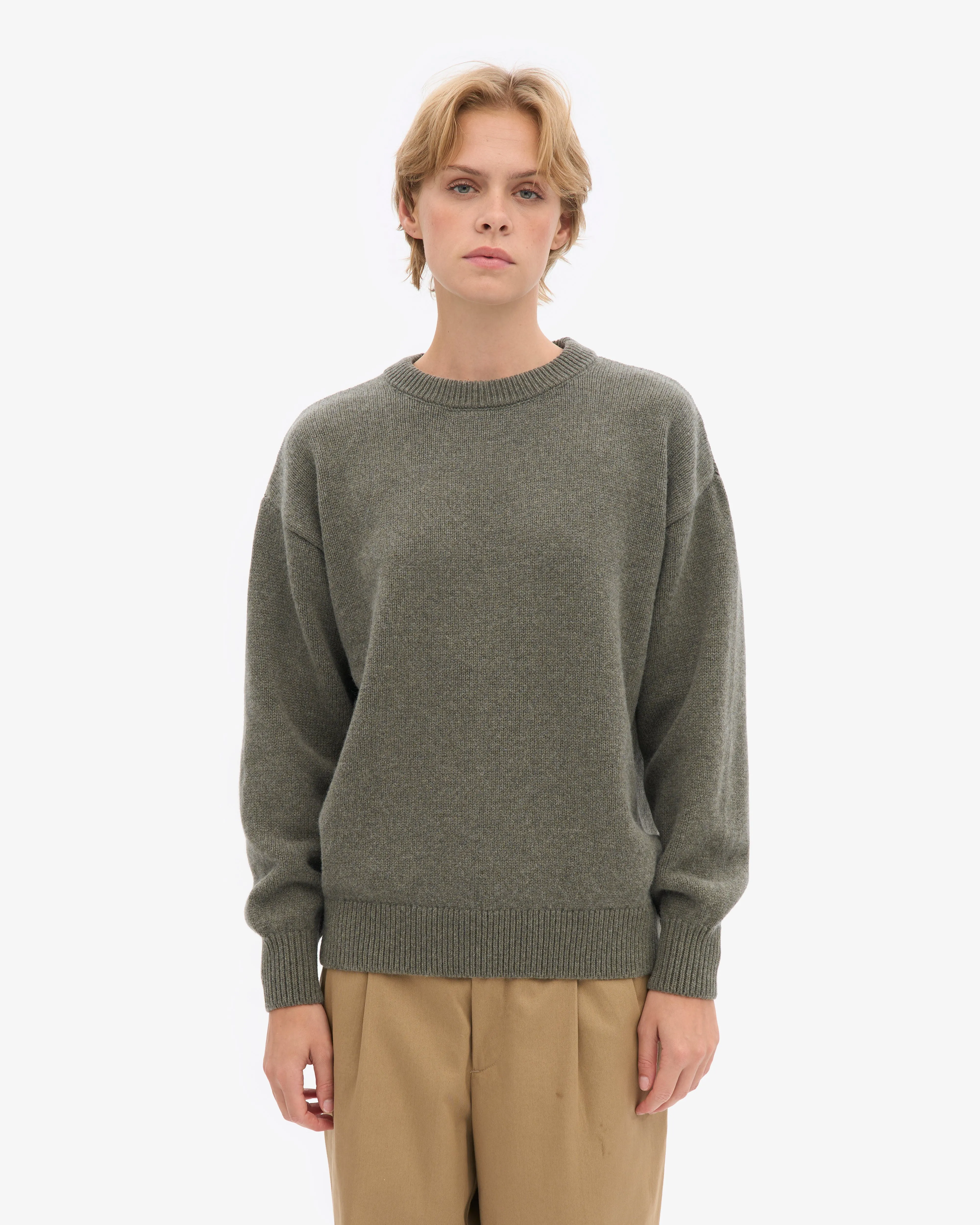 Oversized Merino Wool Crew - Dusty Olive sold by Colorful Standard product image thumbnail 2