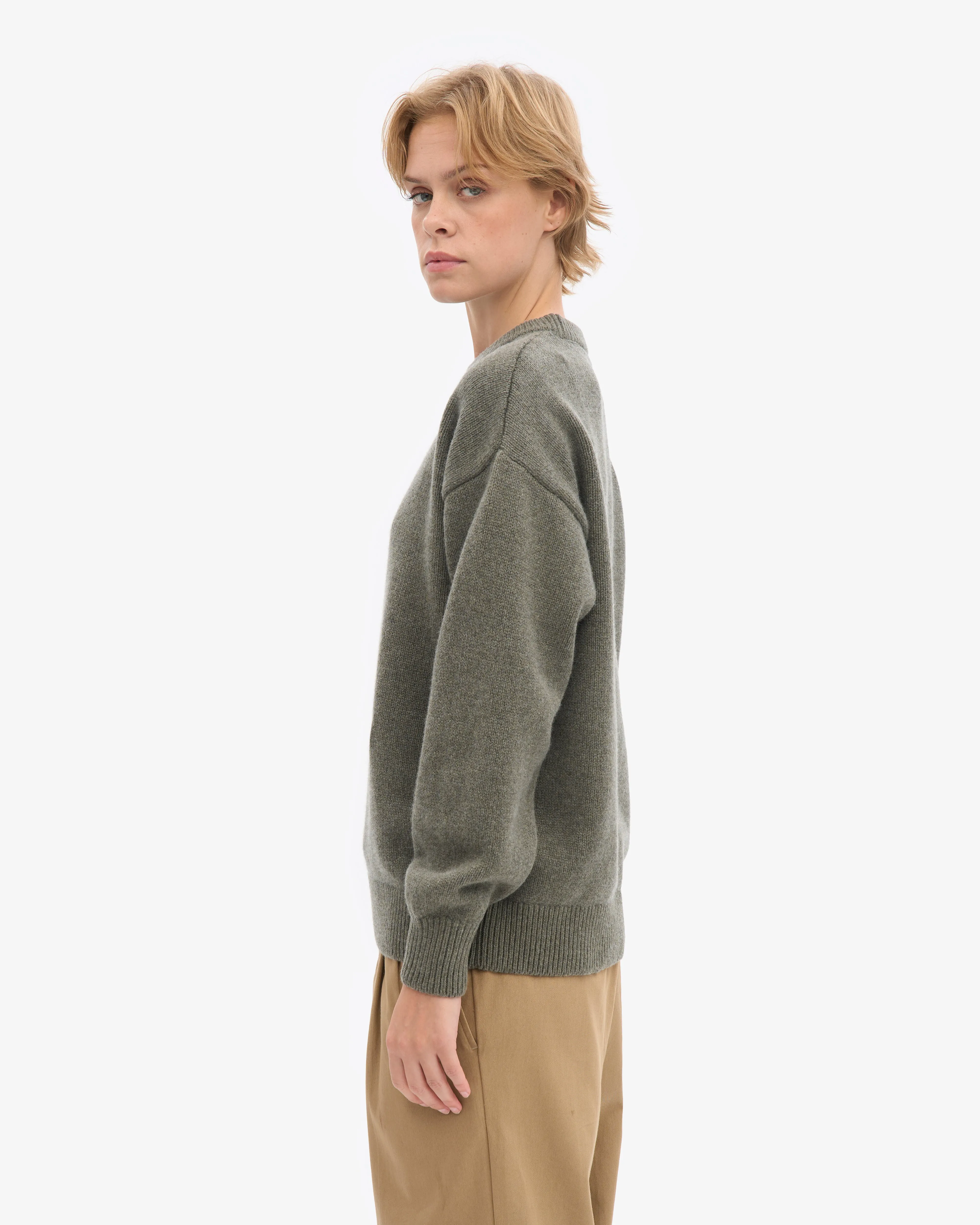 Oversized Merino Wool Crew - Dusty Olive sold by Colorful Standard product image thumbnail 3
