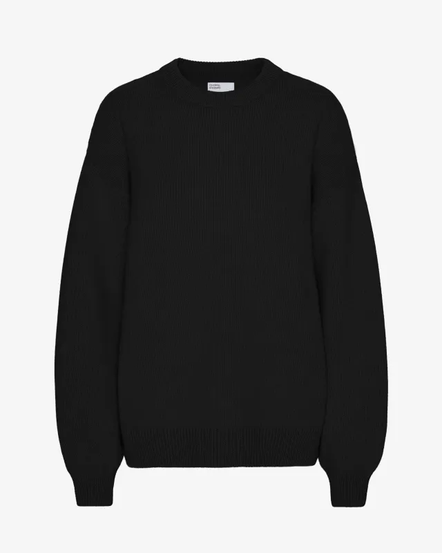 Oversized Merino Wool Crew - Deep Black sold by Colorful Standard