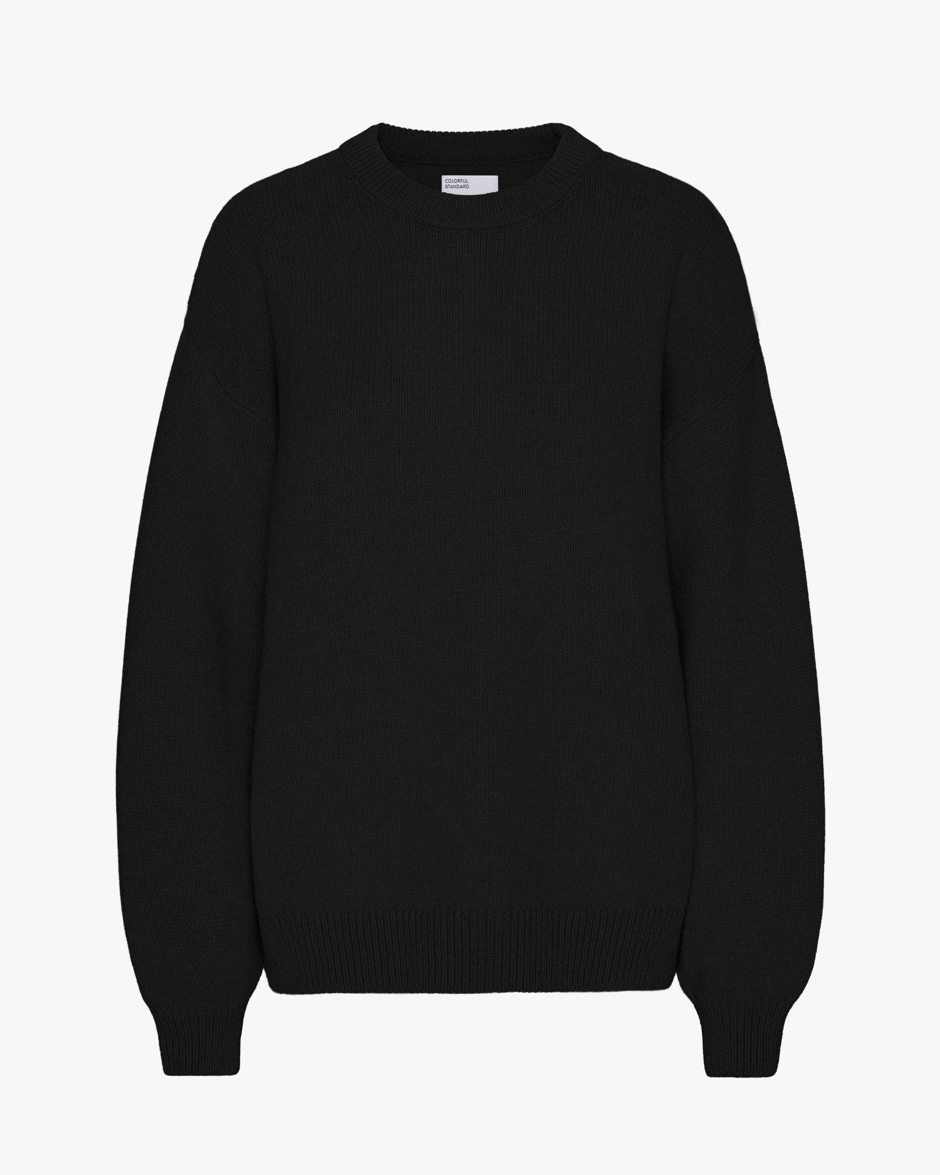Oversized Merino Wool Crew - Deep Black sold by Colorful Standard