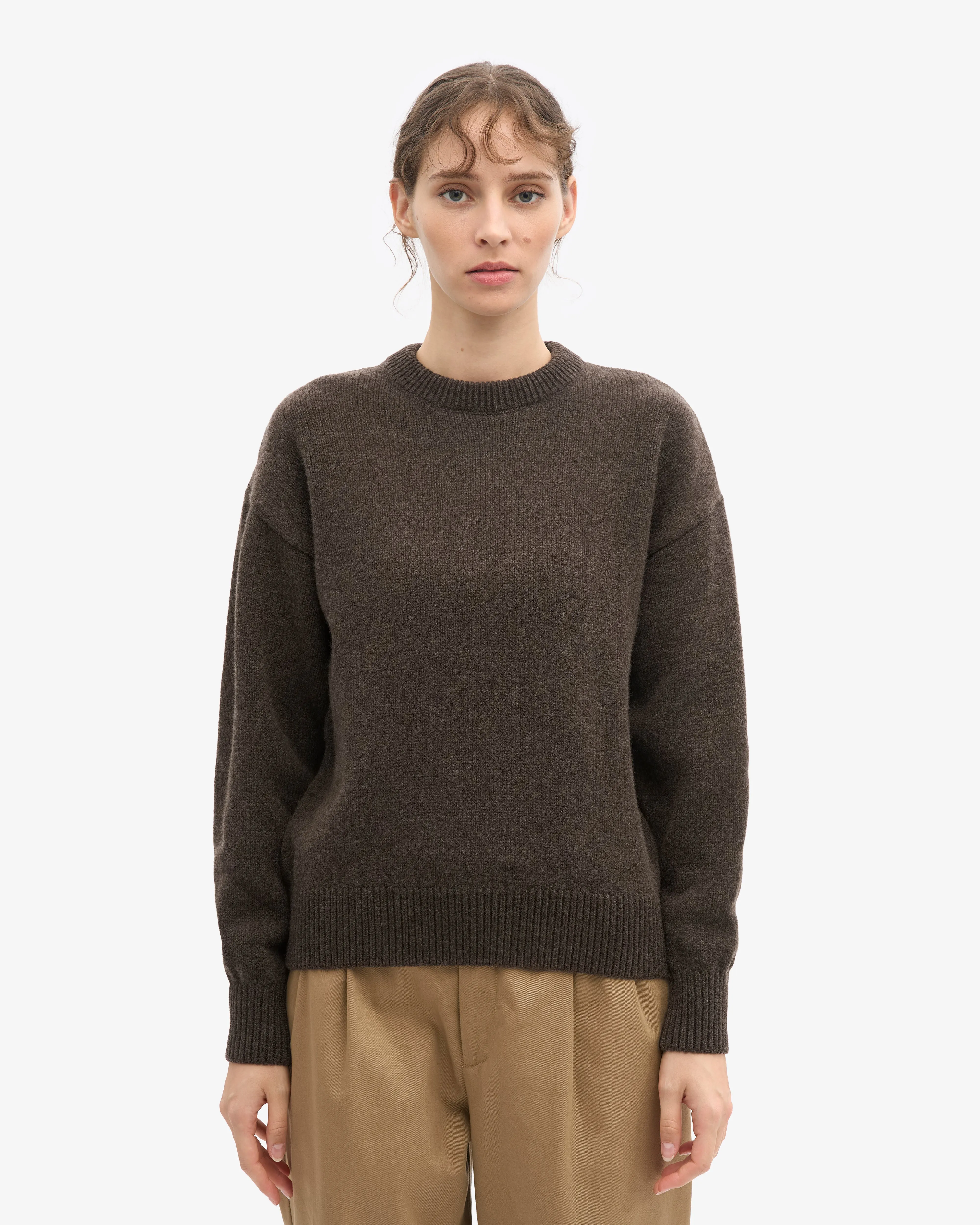 Oversized Merino Wool Crew - Coffee Brown sold by Colorful Standard product image thumbnail 2