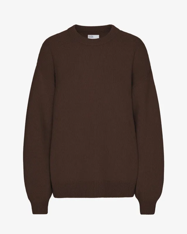 Oversized Merino Wool Crew - Coffee Brown sold by Colorful Standard