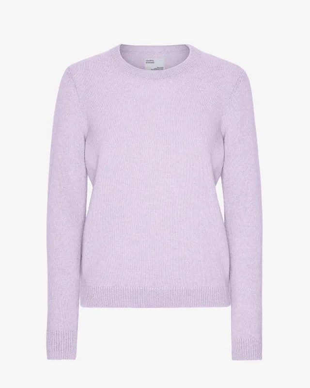 Women Classic Merino Wool Crew - Soft Lavender sold by Colorful Standard