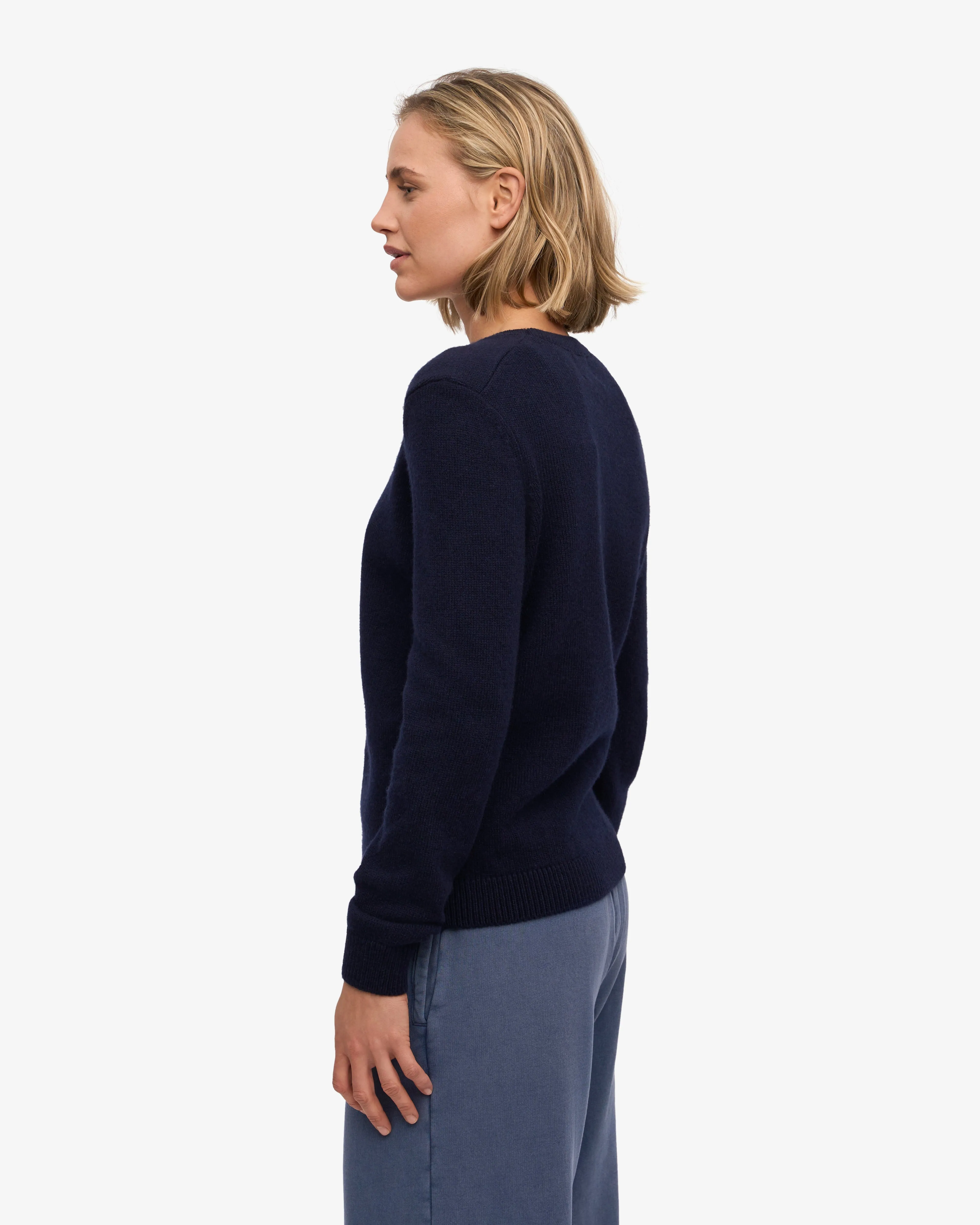 Women Classic Merino Wool Crew - Navy Blue sold by Colorful Standard product image thumbnail 3