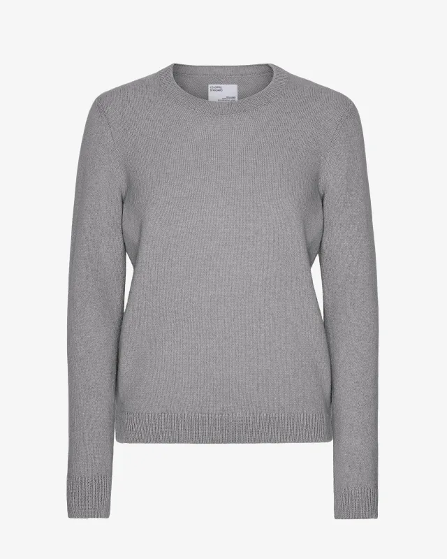 Women Classic Merino Wool Crew - Heather Grey sold by Colorful Standard