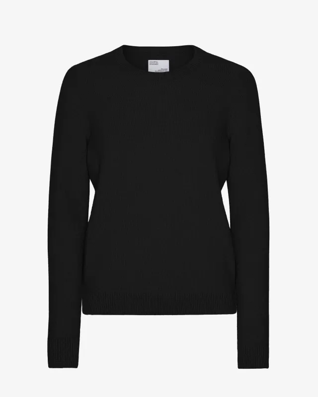 Women Classic Merino Wool Crew - Deep Black sold by Colorful Standard
