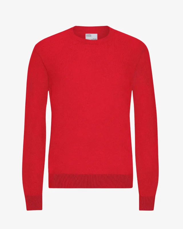 Light Merino Wool Crew - Scarlet Red sold by Colorful Standard
