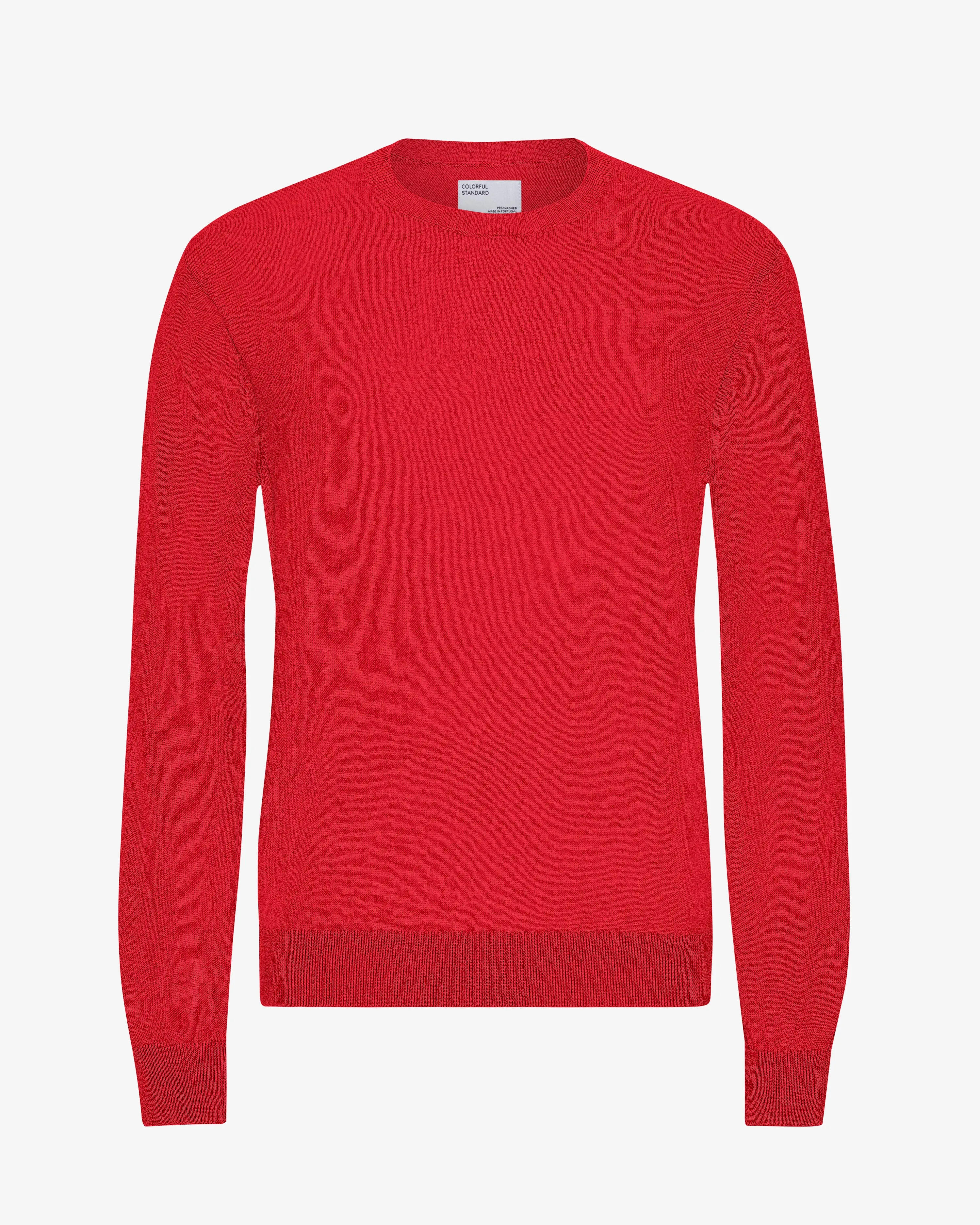 Light Merino Wool Crew - Scarlet Red sold by Colorful Standard