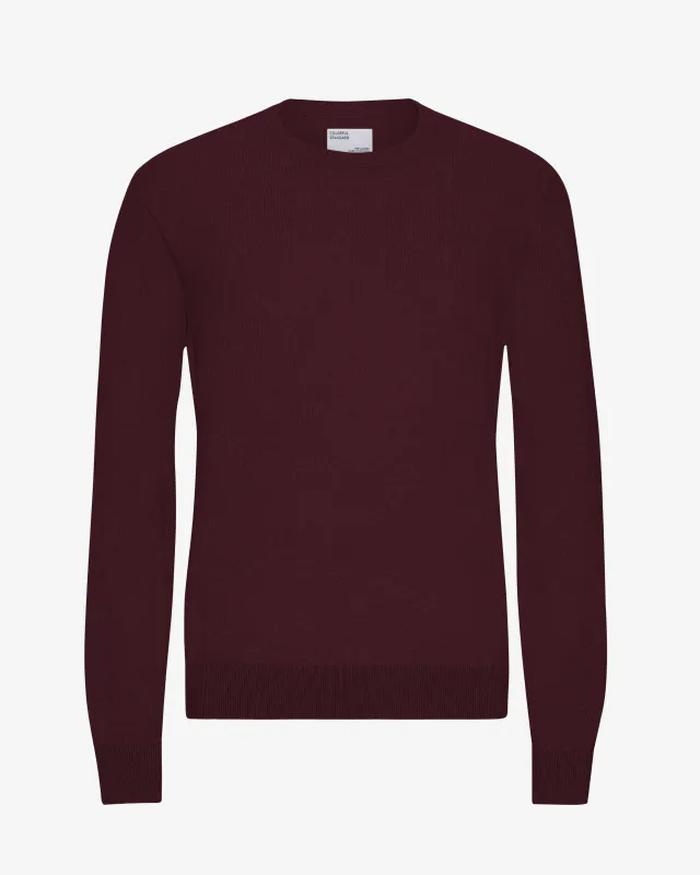 Light Merino Wool Crew - Oxblood Red sold by Colorful Standard