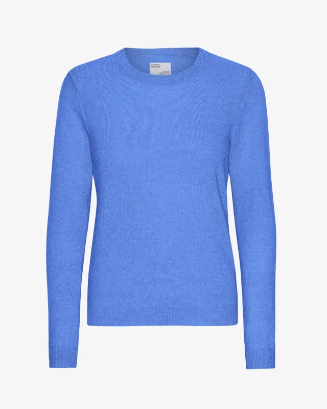 Women Light Merino Wool Crew - Pacific Blue sold by Colorful Standard