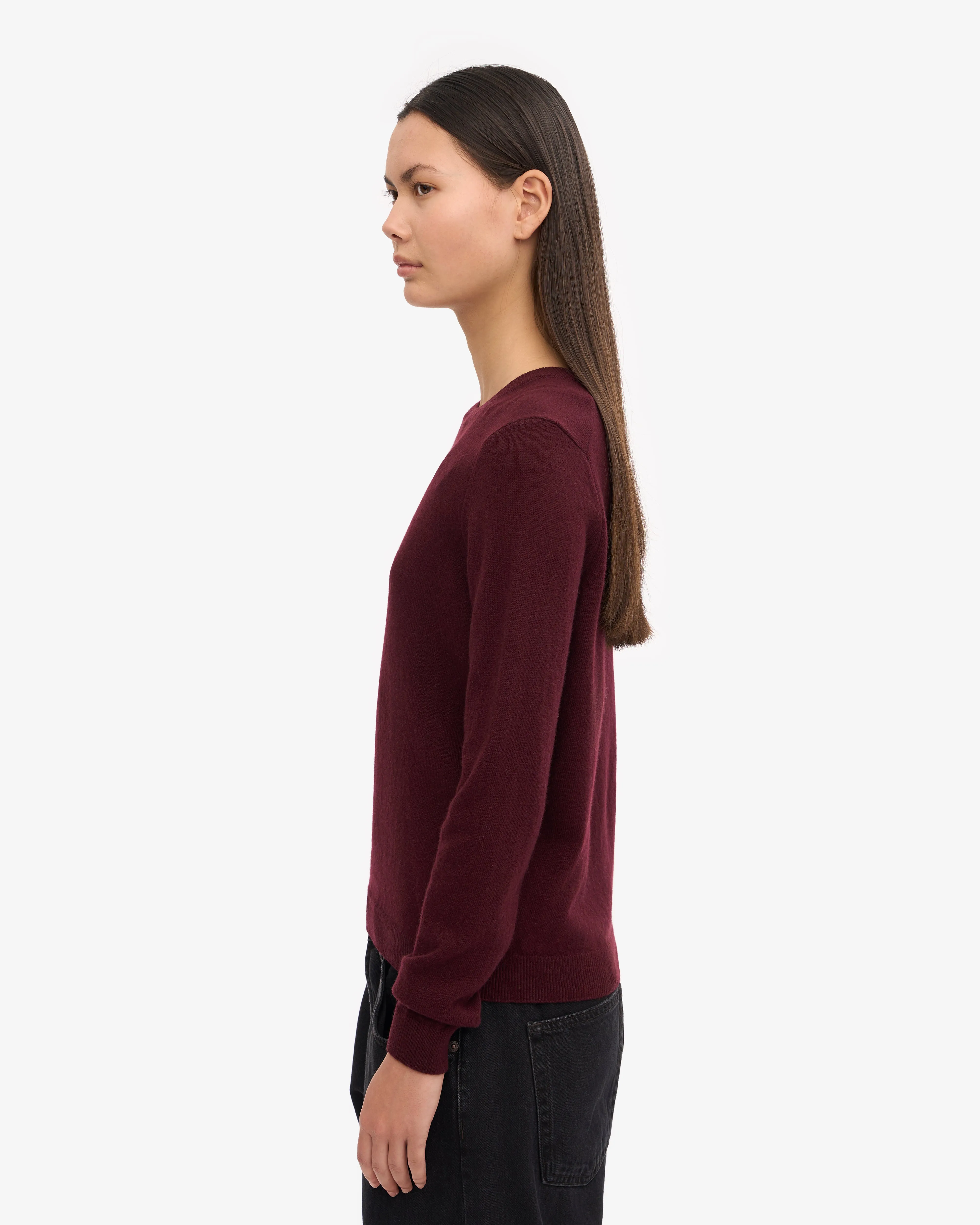 Women Light Merino Wool Crew - Oxblood Red sold by Colorful Standard product image thumbnail 3