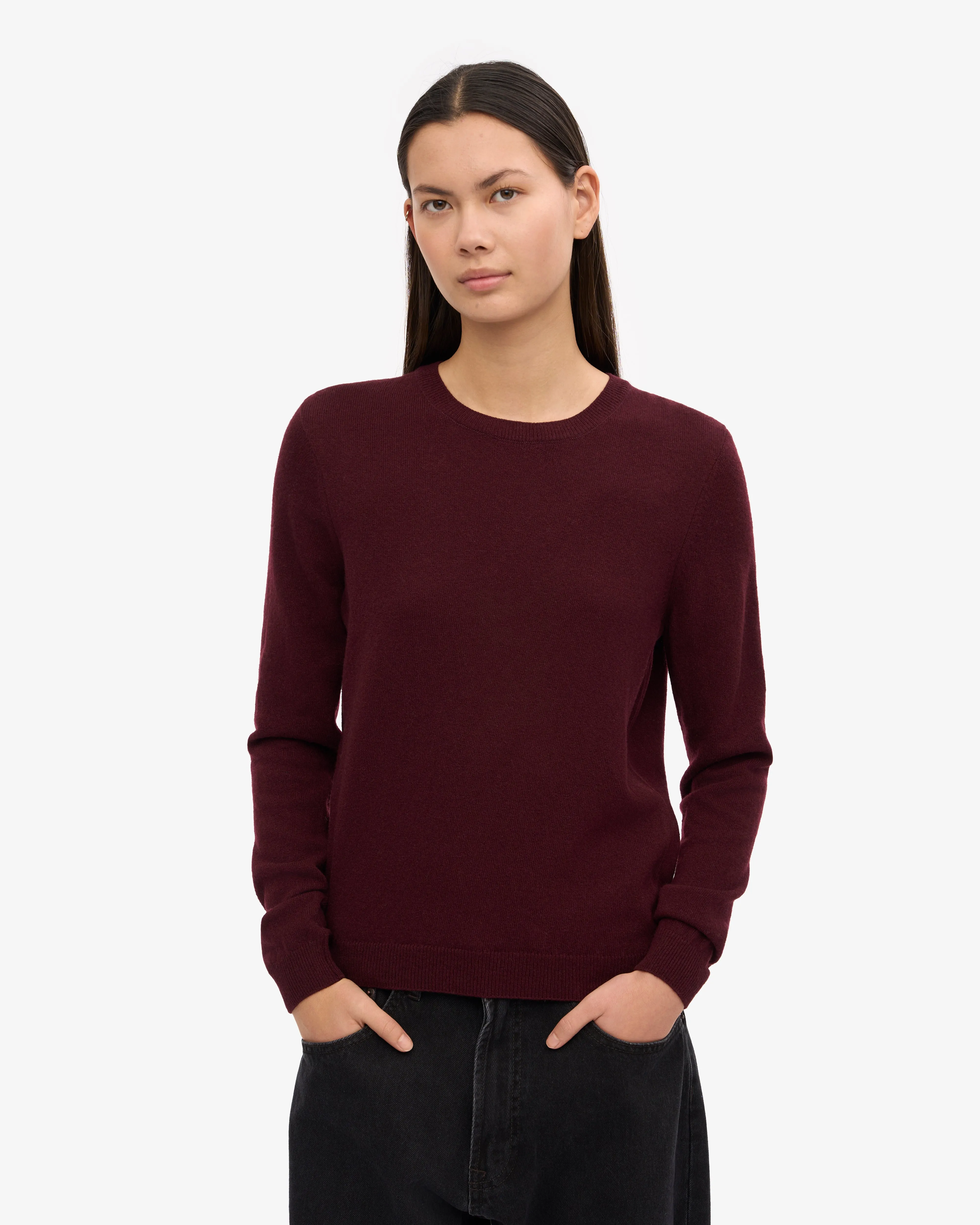 Women Light Merino Wool Crew - Oxblood Red sold by Colorful Standard product image thumbnail 2