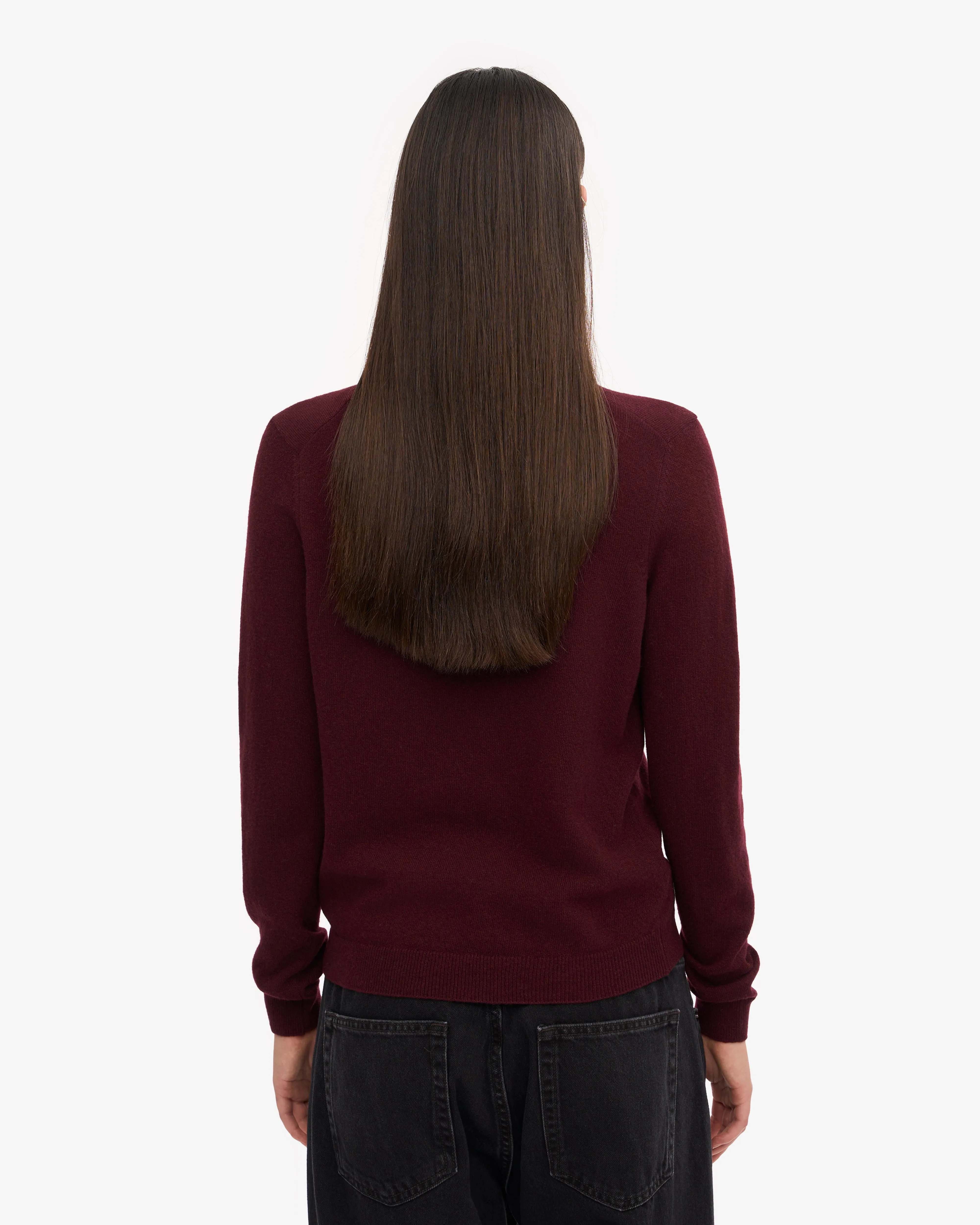 Women Light Merino Wool Crew - Oxblood Red sold by Colorful Standard product image thumbnail 4