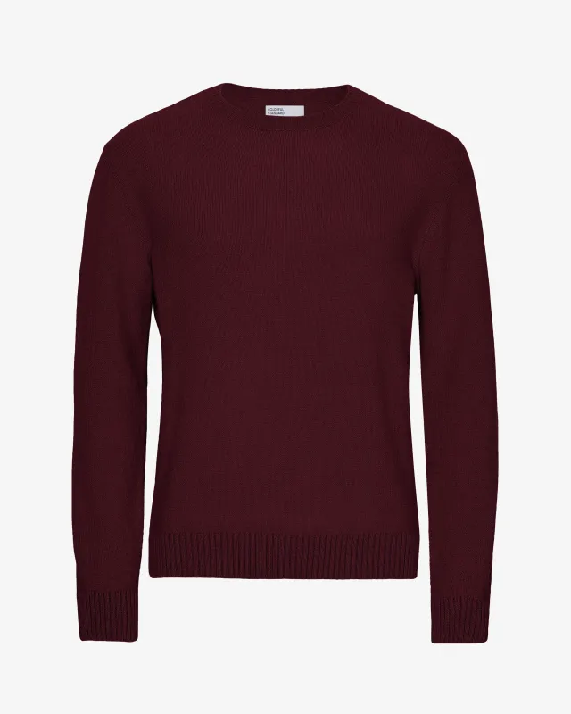Classic Merino Wool Crew - Oxblood Red sold by Colorful Standard
