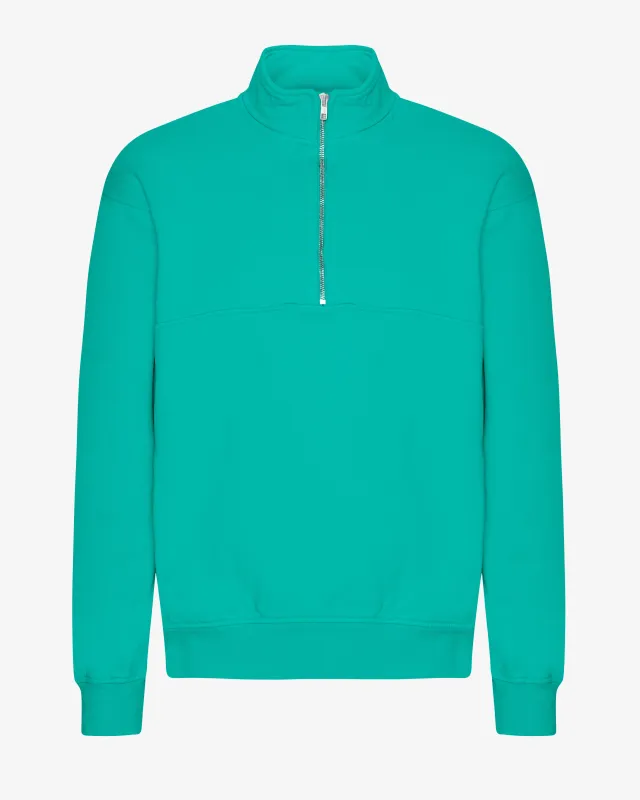 Organic Quarter Zip - Tropical Sea sold by Colorful Standard