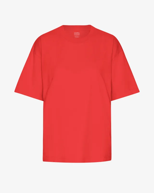 Oversized Organic T-Shirt - Red Tangerine sold by Colorful Standard