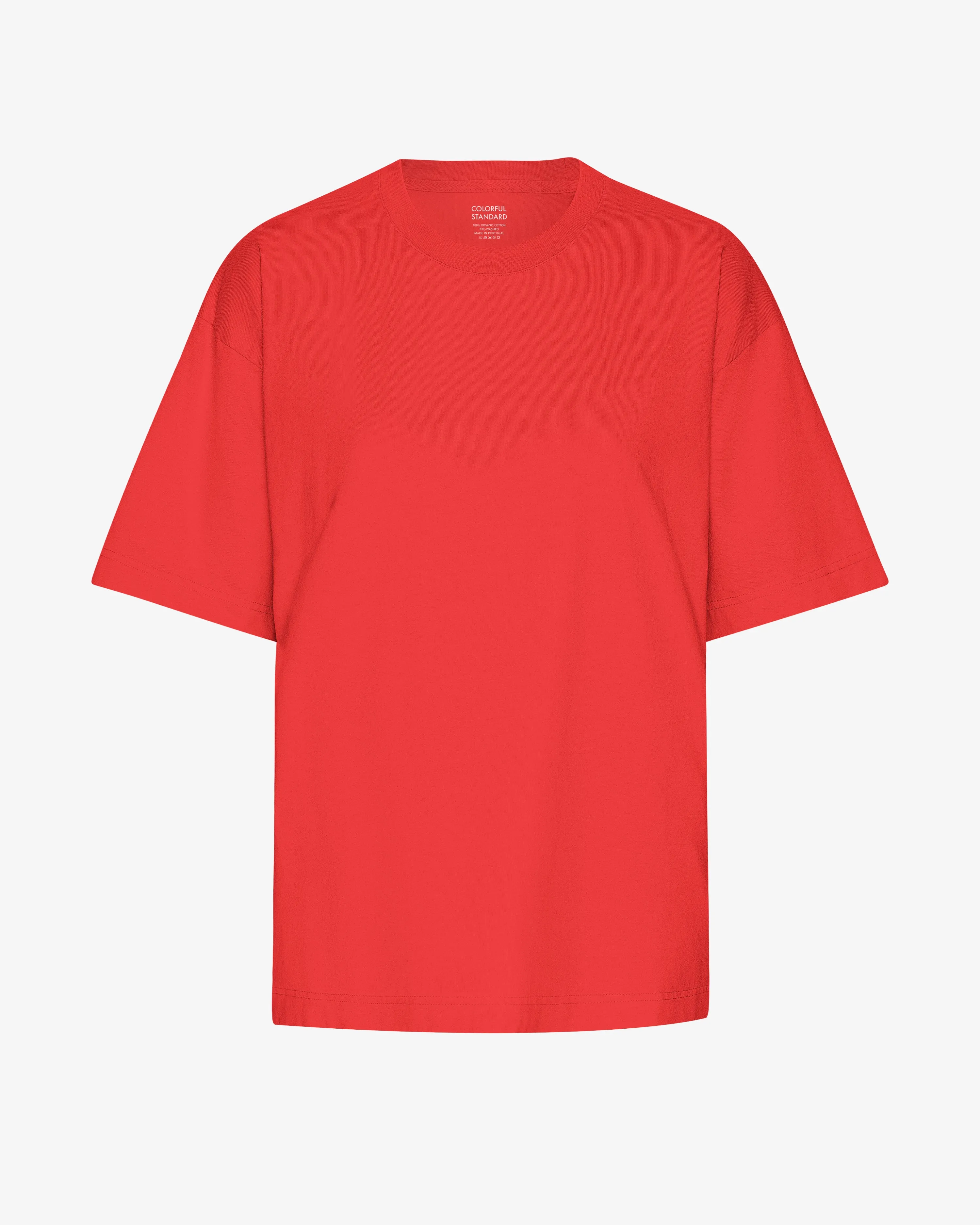 Oversized Organic T-Shirt - Red Tangerine sold by Colorful Standard