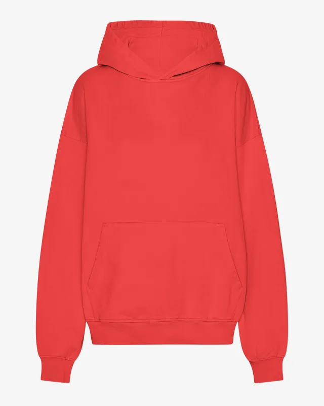Organic Oversized Hood - Red Tangerine sold by Colorful Standard